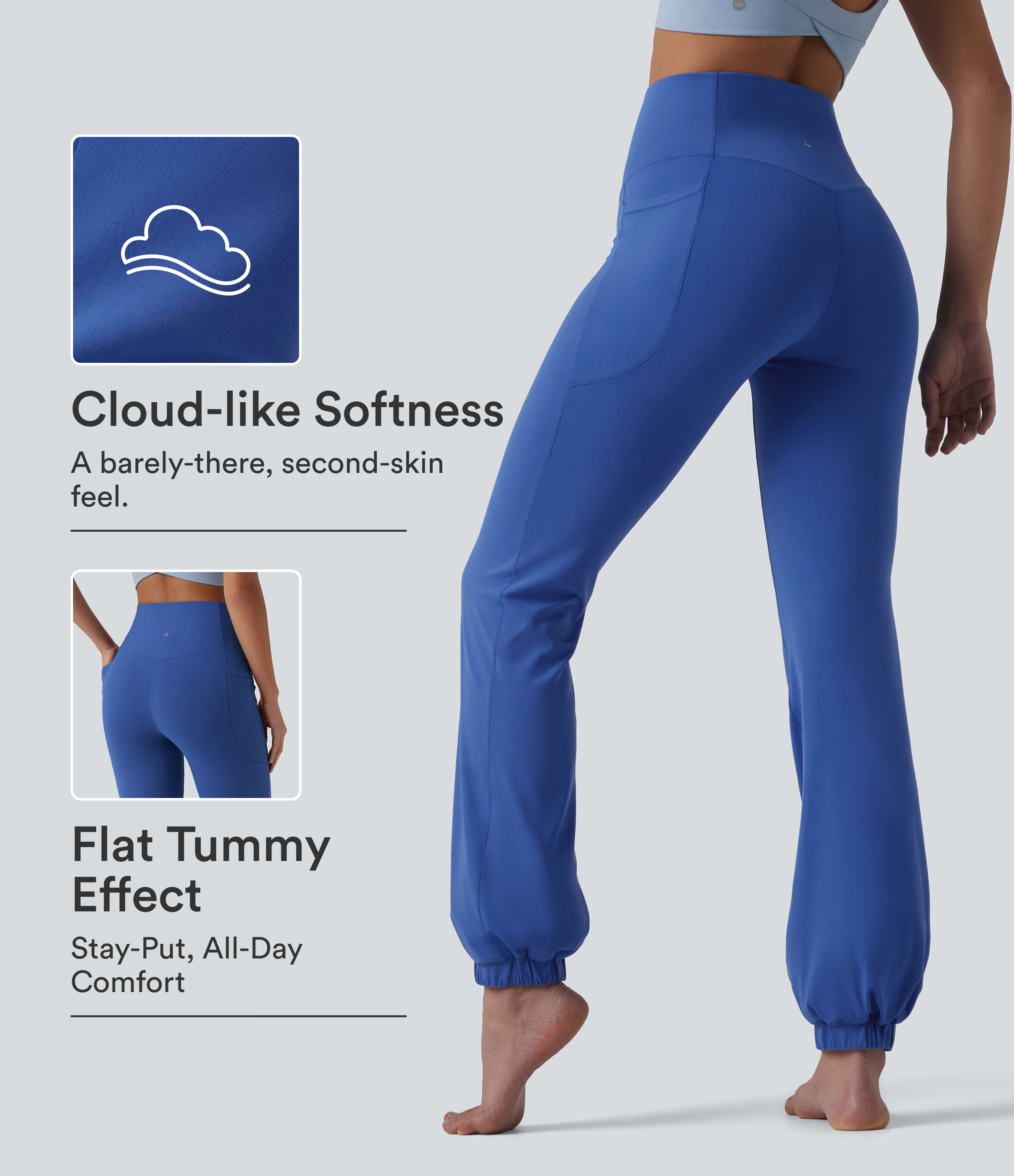SoftlyZero™ High Waisted Tummy Control Dance Balloon Joggers with Pockets