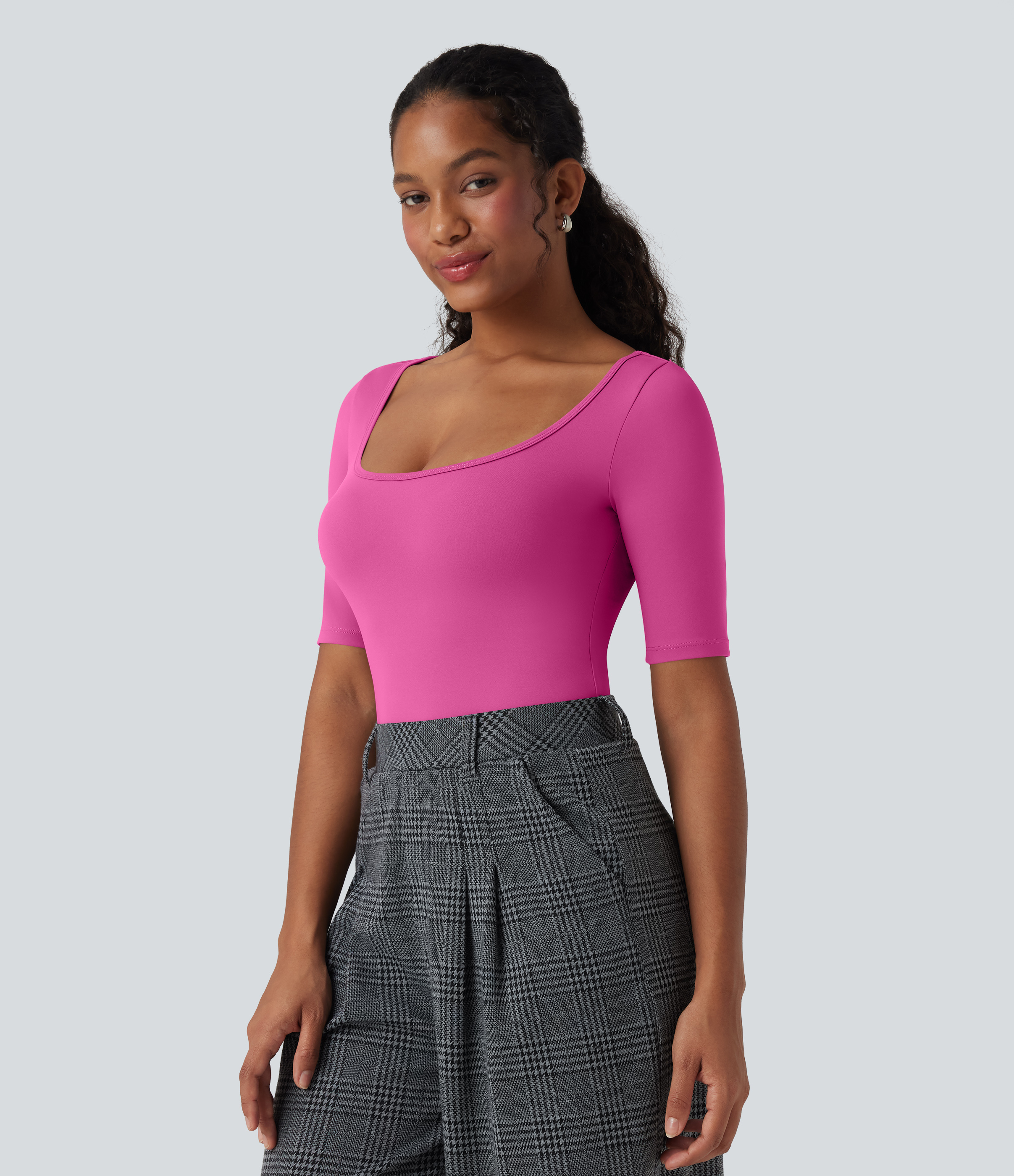 SoftlyZero™ Airy Scoop Neck Short Sleeve Cool Touch Work T-Shirt