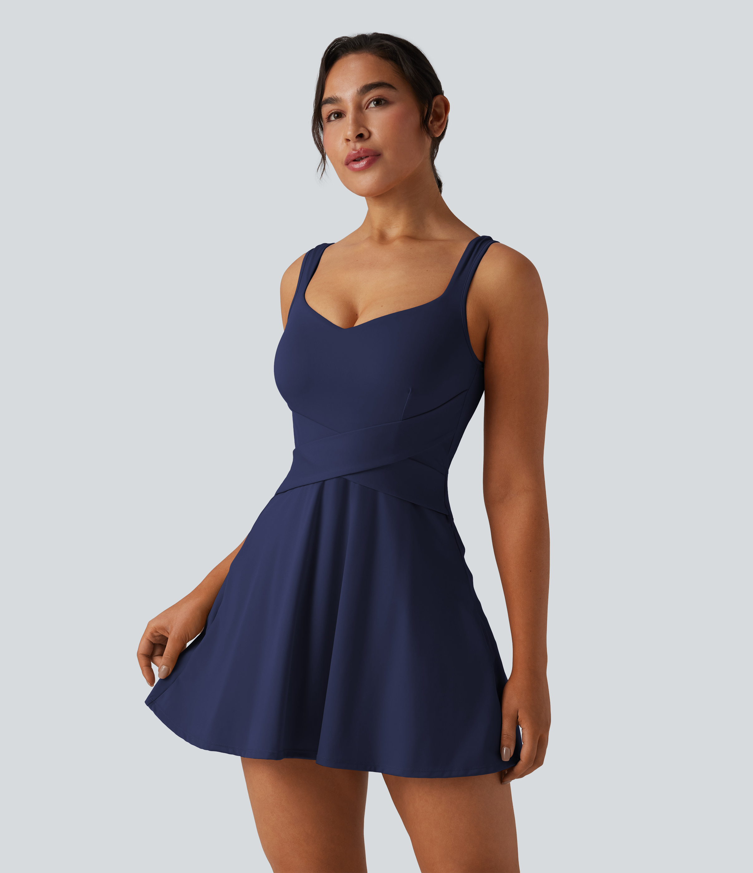 SoftlyZero™ Airy 2-in-1 Cool Touch Mini Tennis Active Dress with Pocket-Easy Peezy Edition-UPF50+