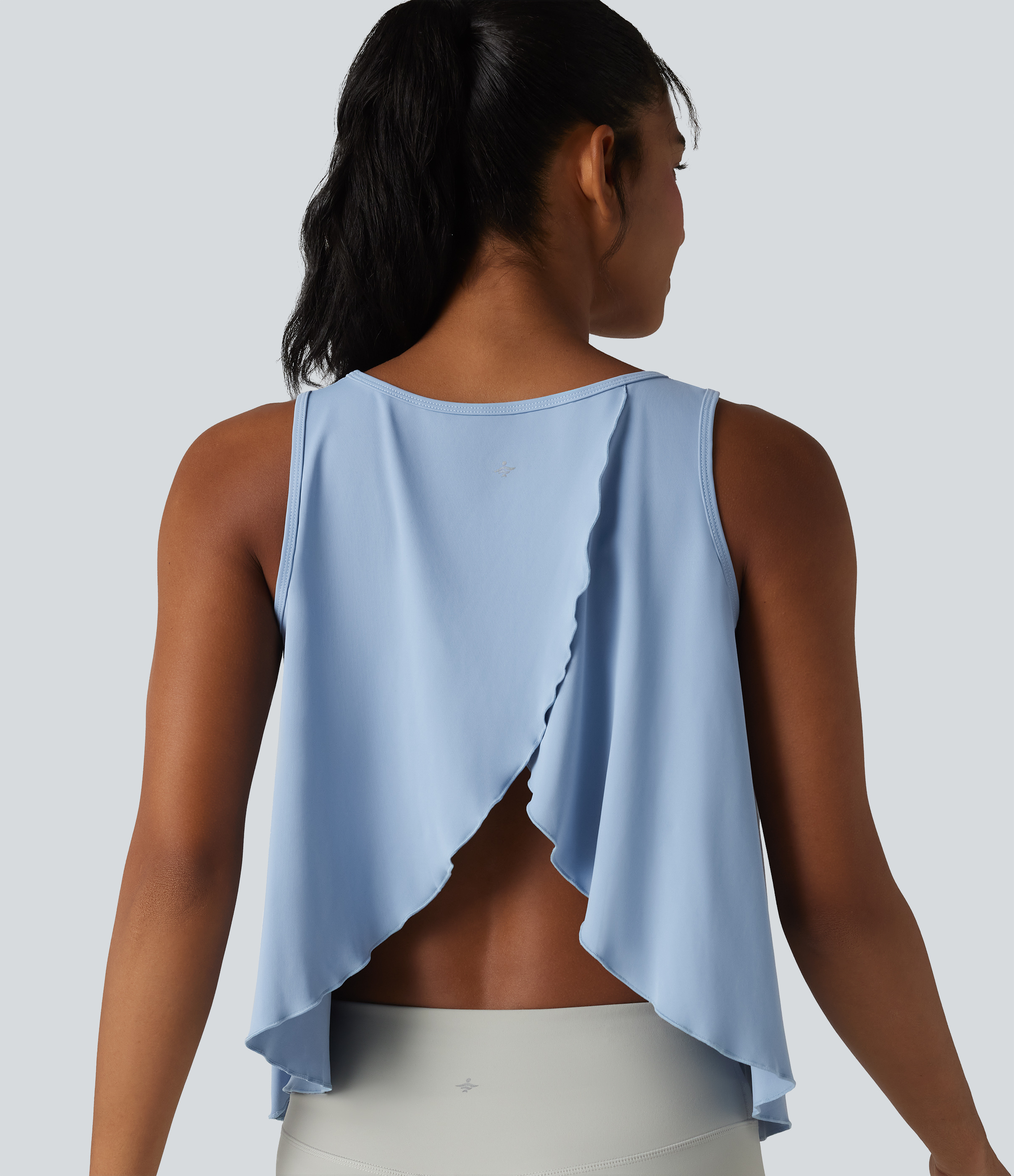 SoftlyZero™ QuickDry Débardeur yoga ample croisé à ourlet volanté