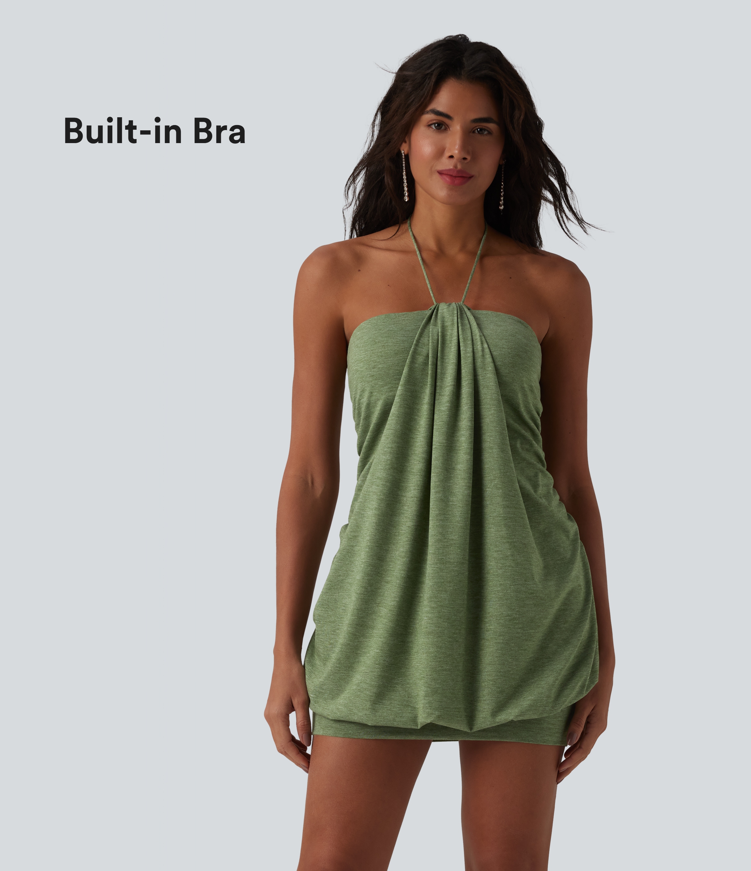 Halter Tie Back Bodycon Micro Mini Dress