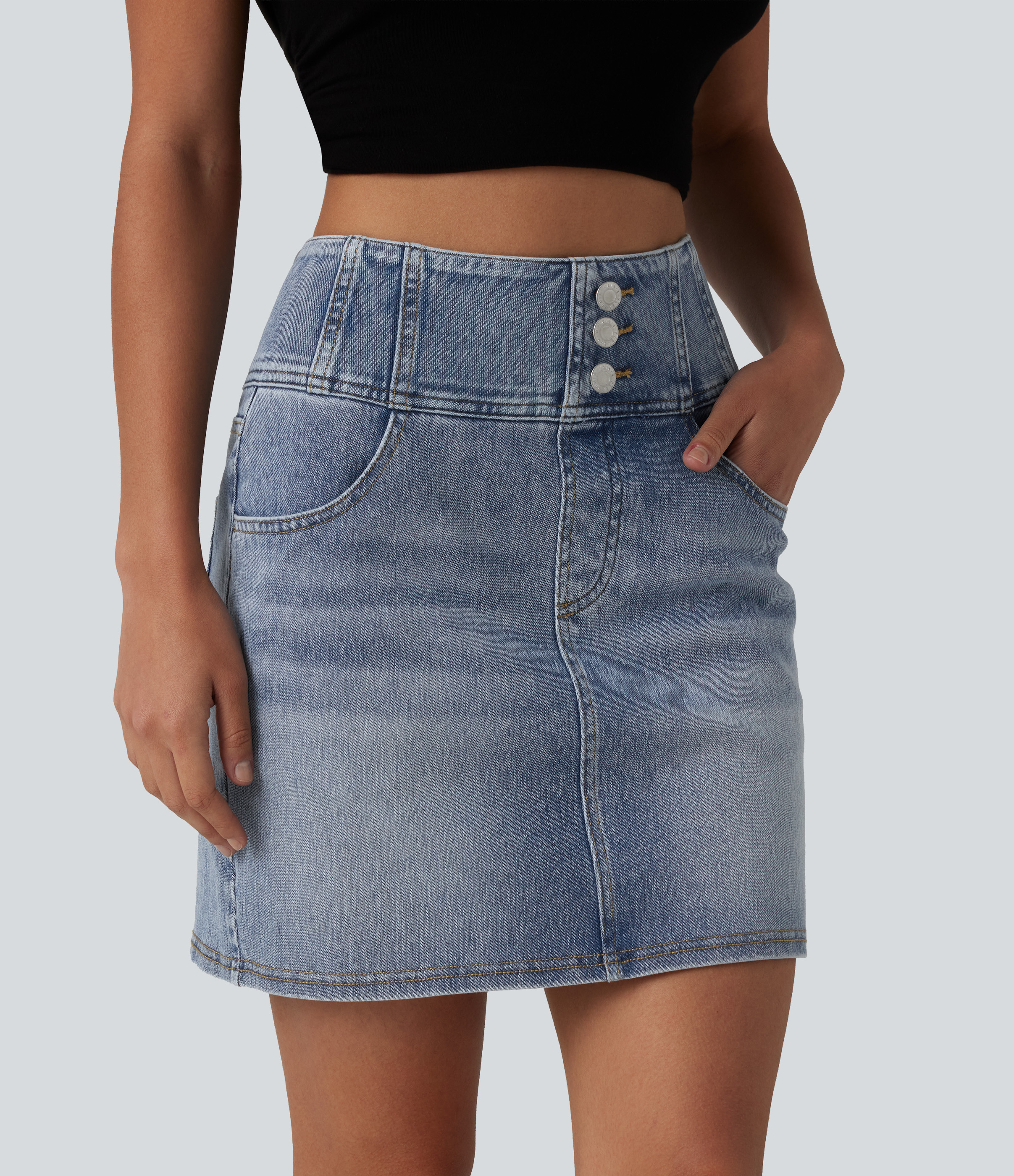 Women's Halara Flex™ High Waisted Denim Mini Casual Skirt with