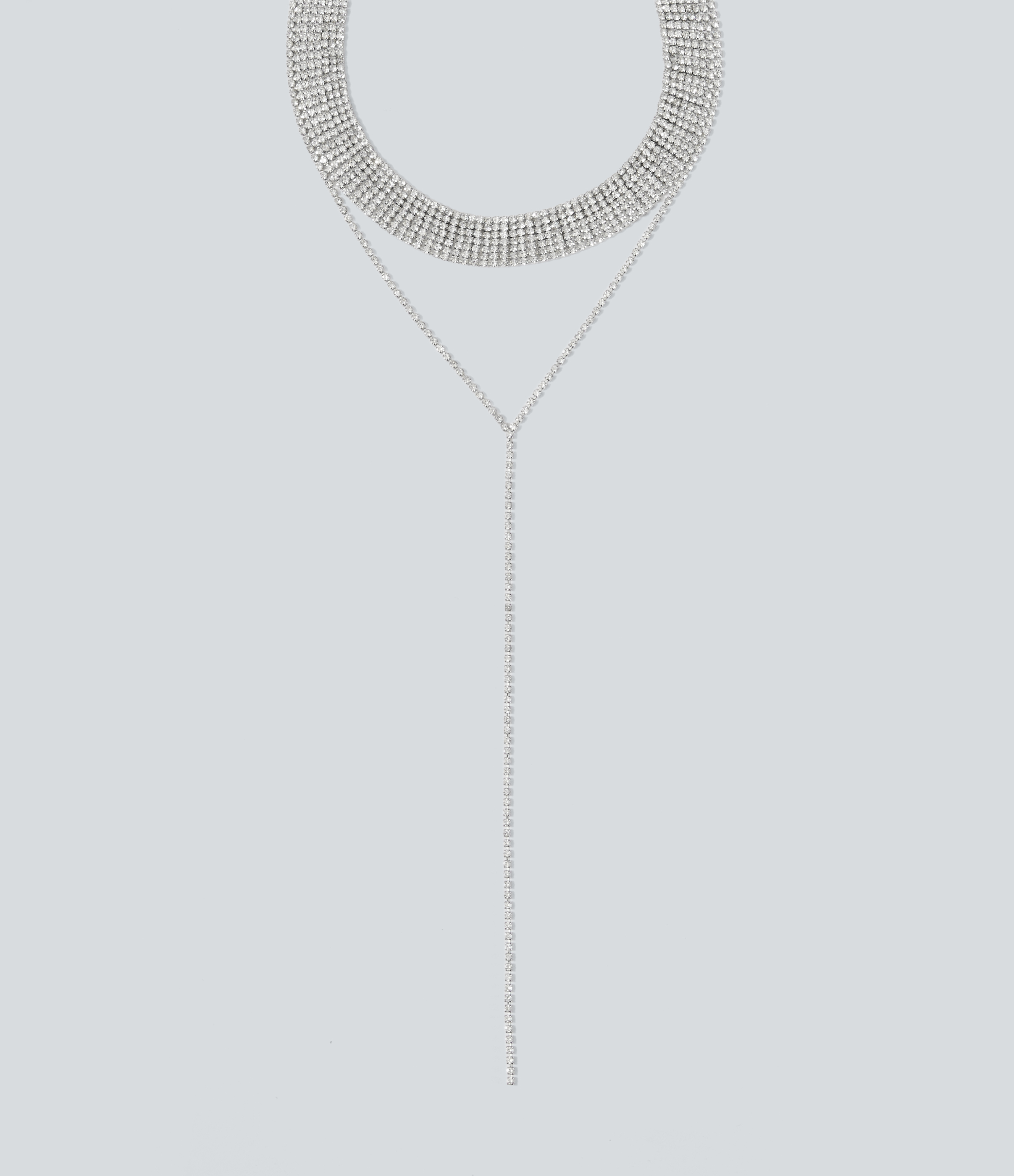 Silver Rhinestone Necklace / 2