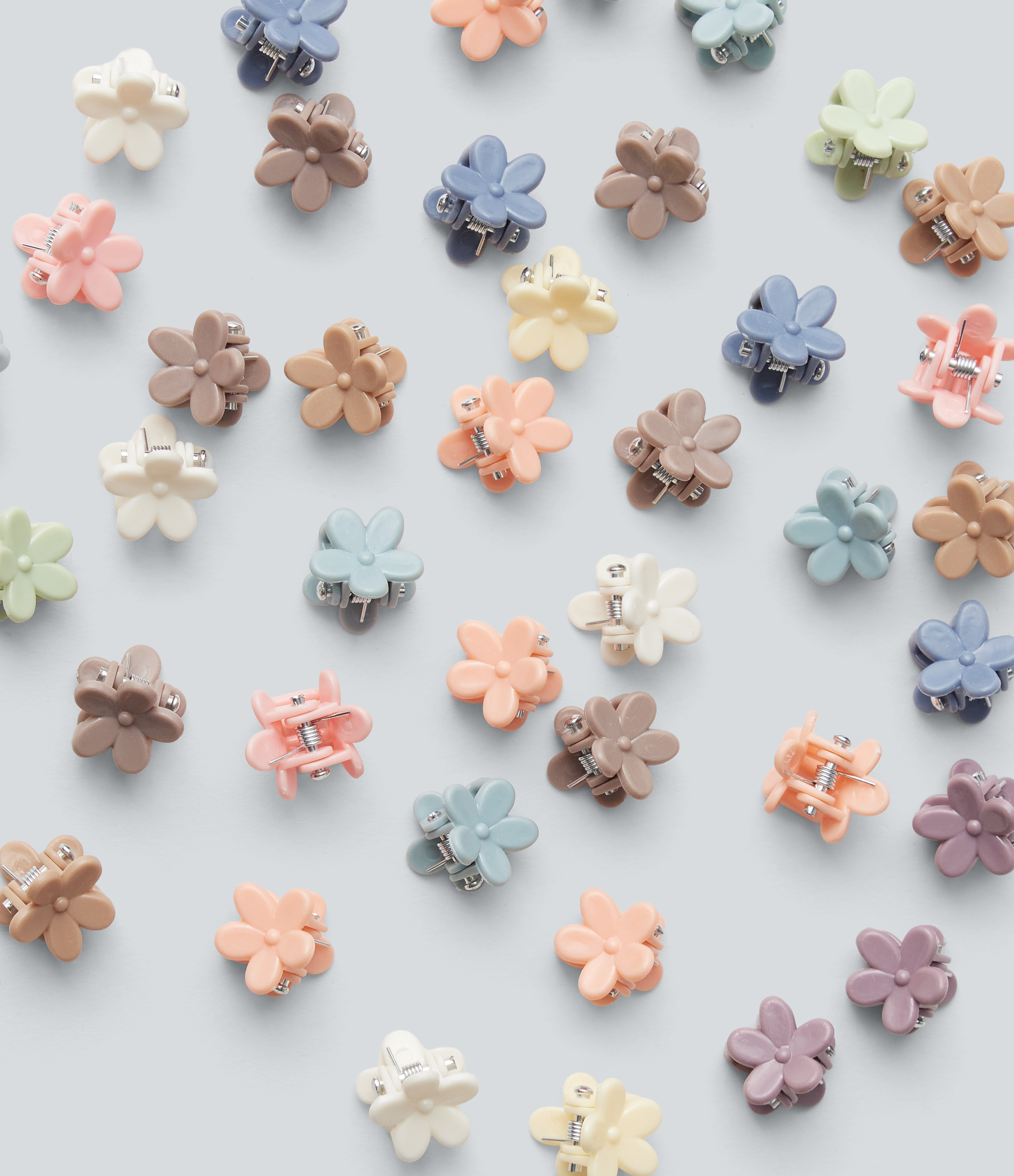 Random Mini Floral Claw Clips 40 Pcs / 2