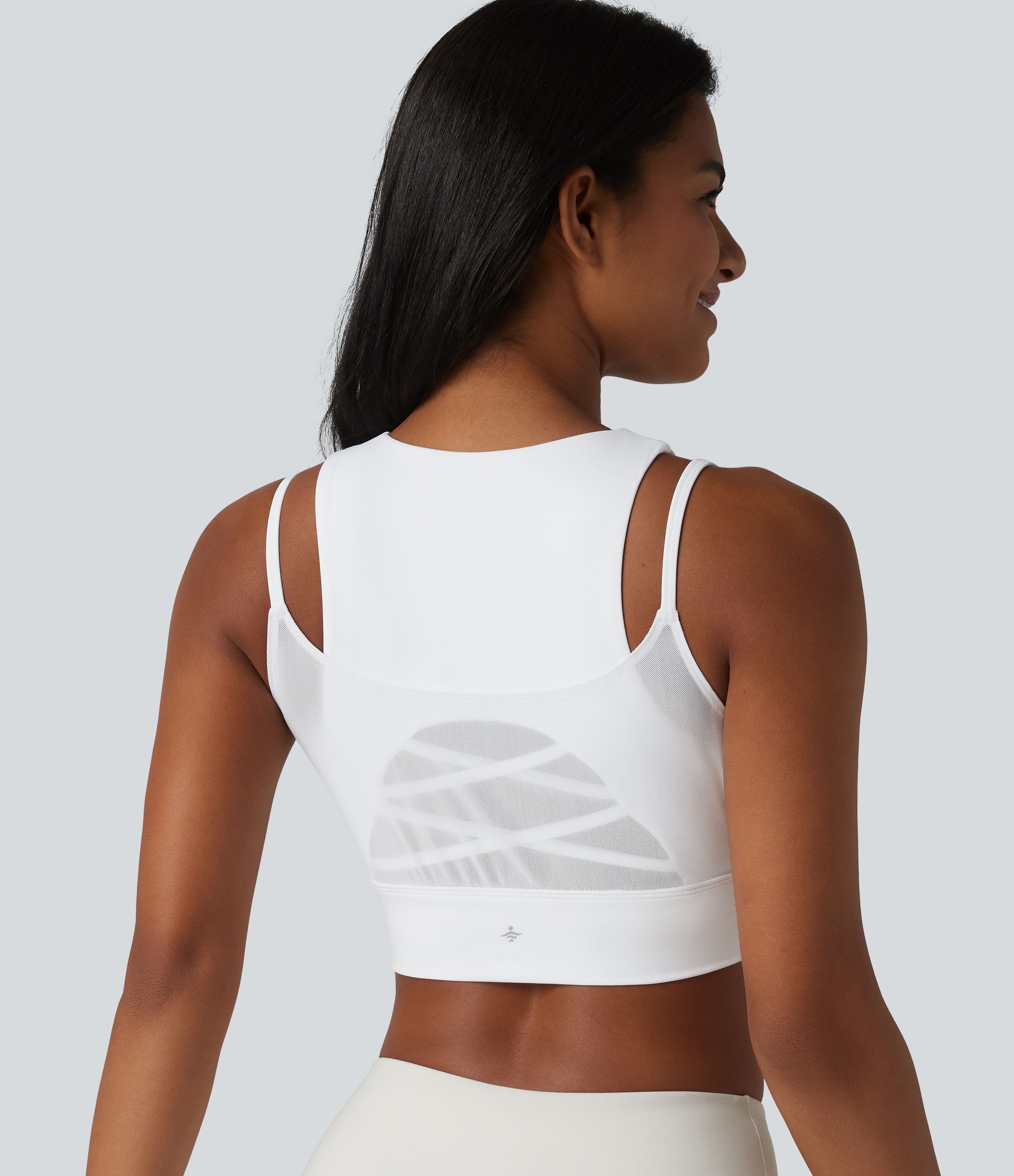 SoftlyZero™ Airy Low Support Crisscross Breathable Mesh 2-in-1 Built-in Bra Cool Touch Yoga Sports Bra-UPF50+
