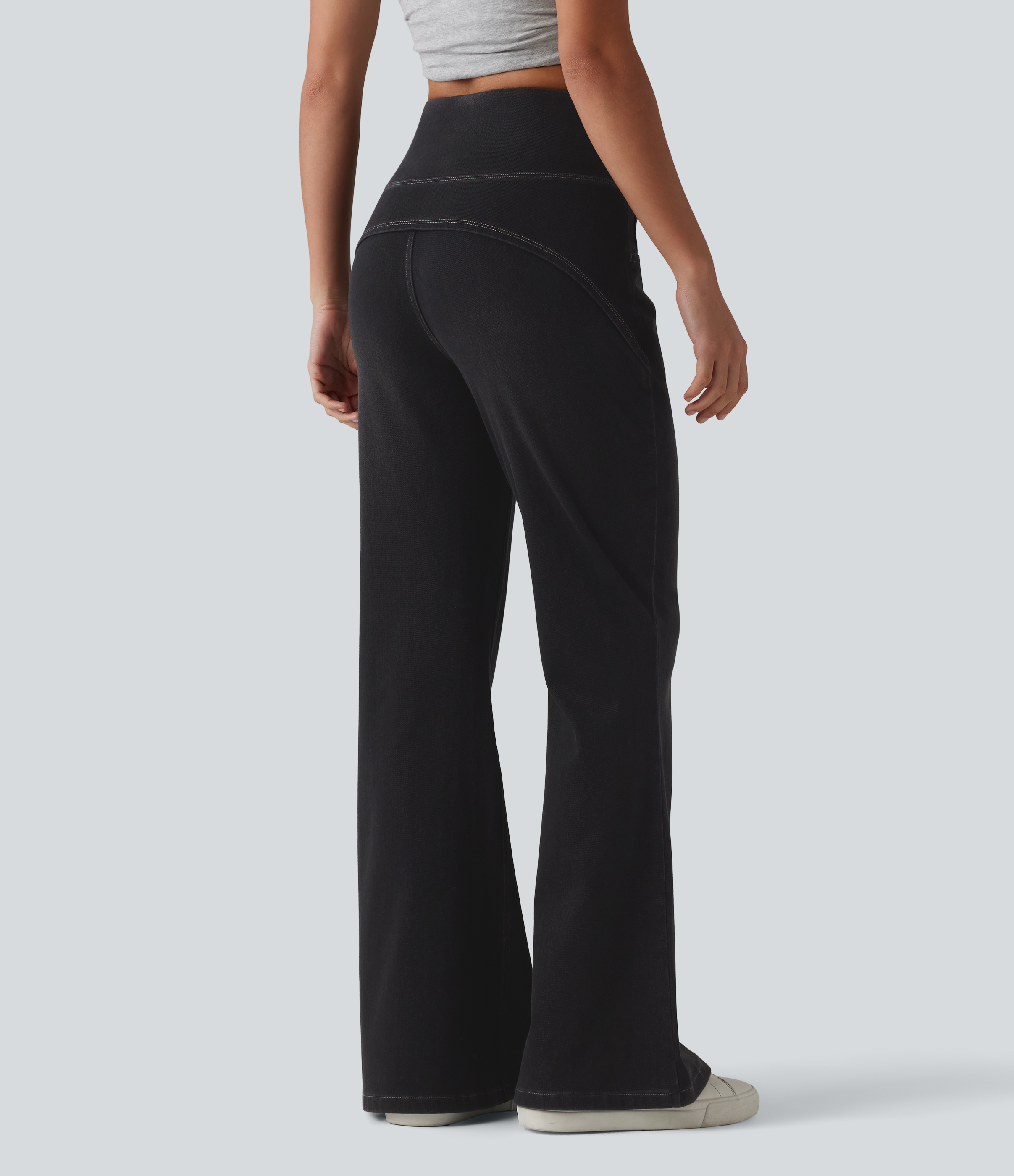 Halara Flex™ High Waisted Tummy Control Flare Casual Jeans with Pockets
