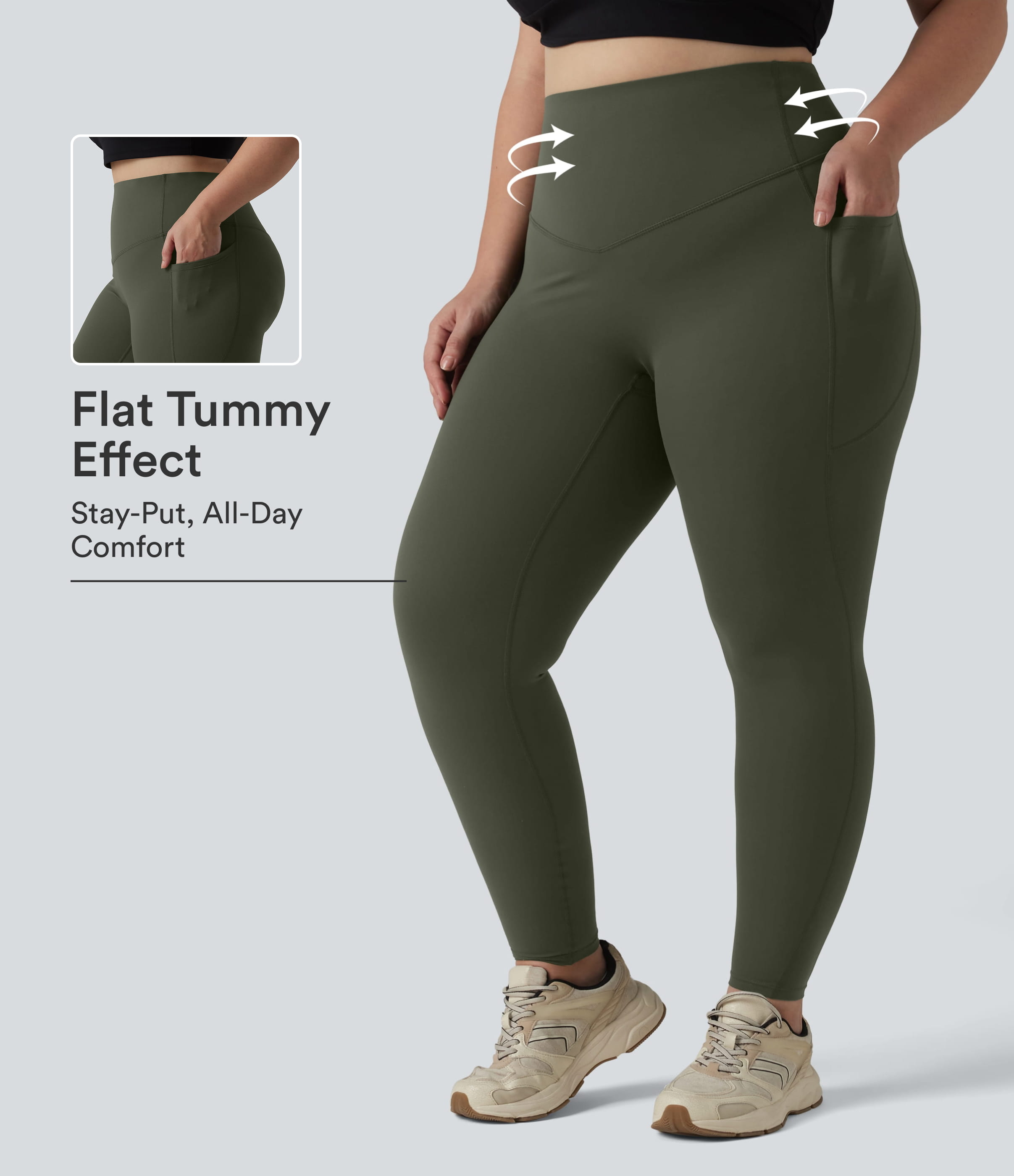 Halara UltraSculpt™ High Waisted Tummy Control Pocket Shaping Training Plus Size Leggings