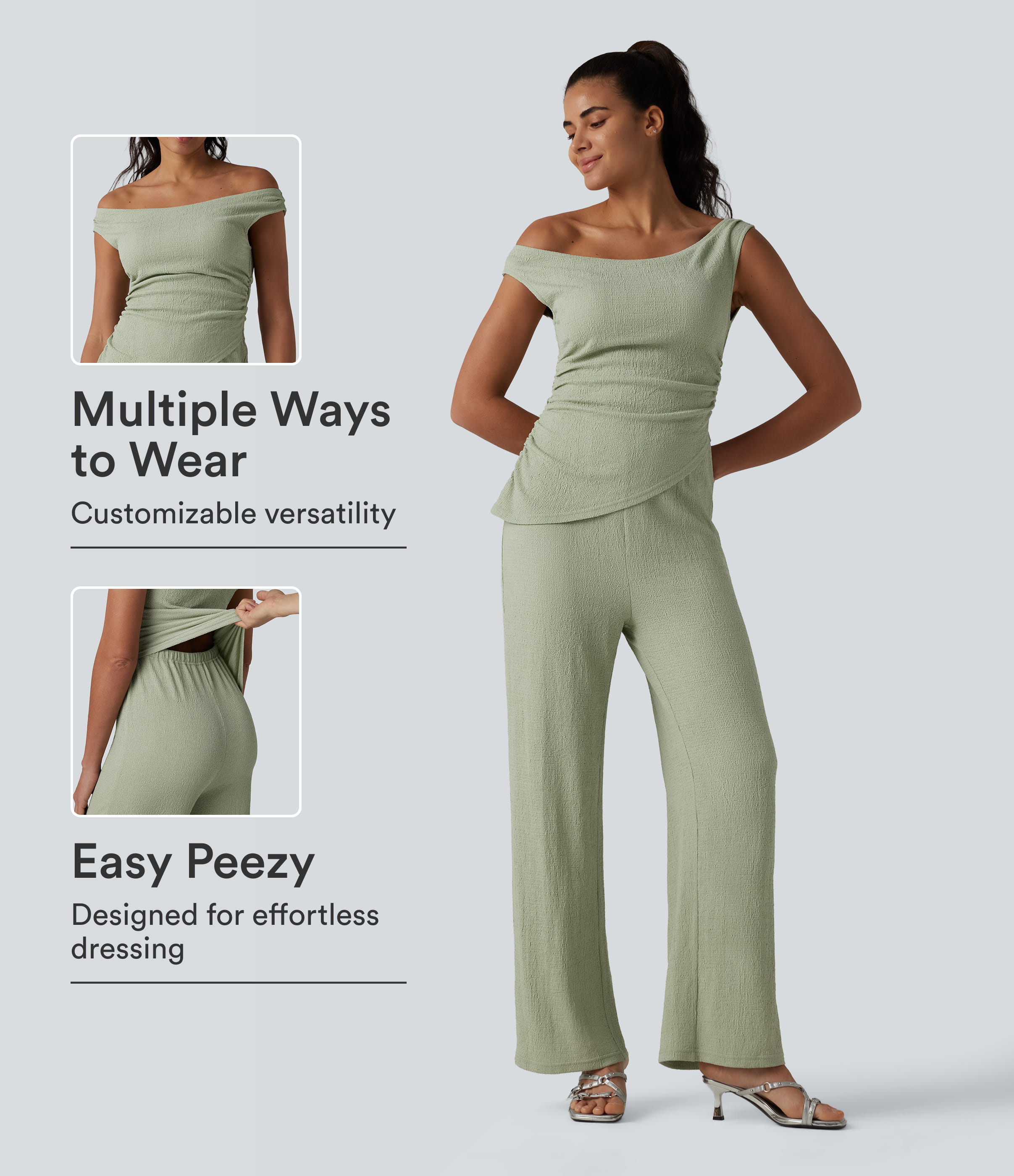 Off Shoulder Built-in Bra Casual Jumpsuit-Easy Peezy Edition