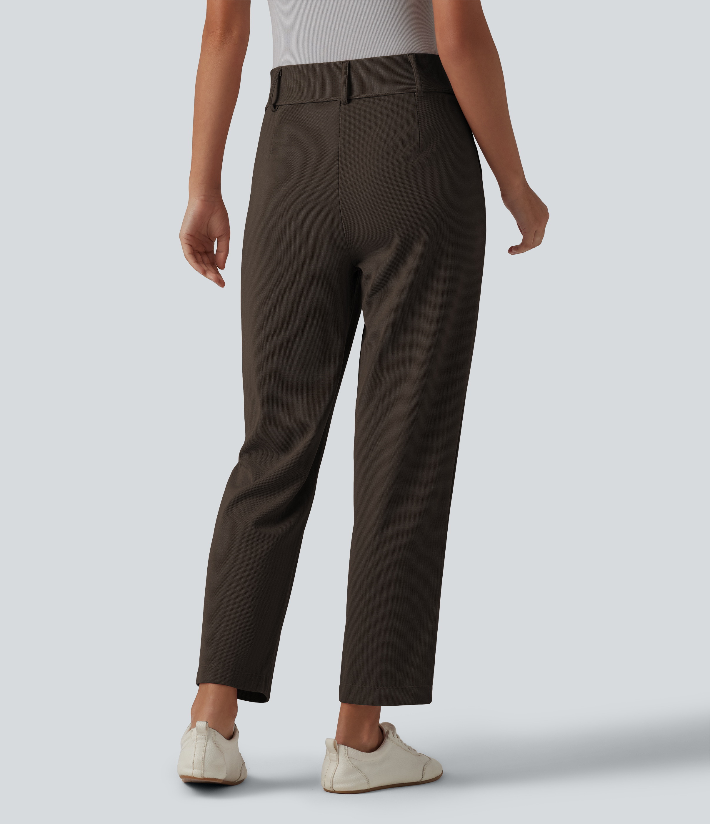 Delicioso Halara Flex™ Pantalon tailleur fuselé taille haute en tissu gaufré avec poches / 2
