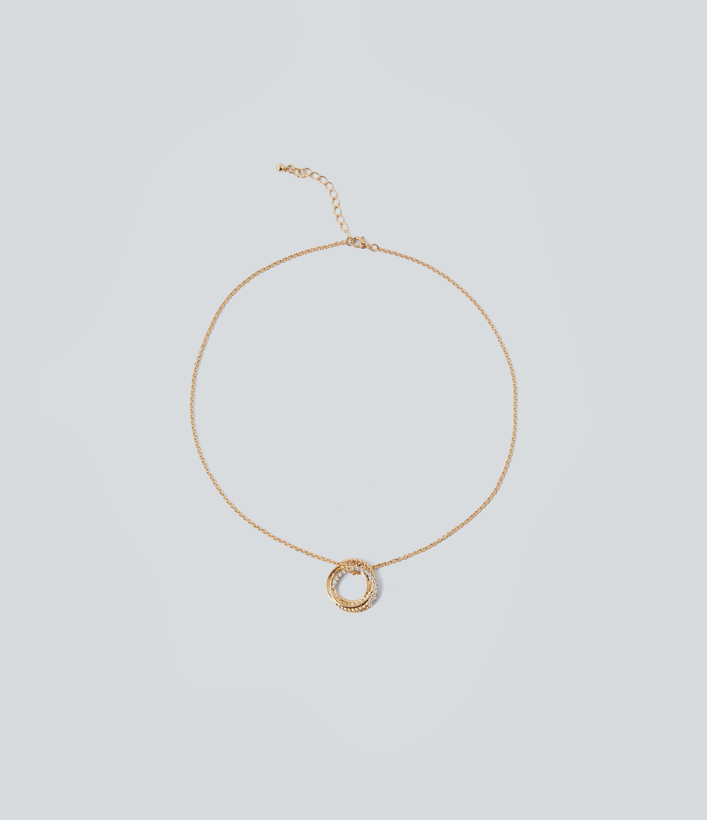 Diamond-Encrusted Braided Necklace