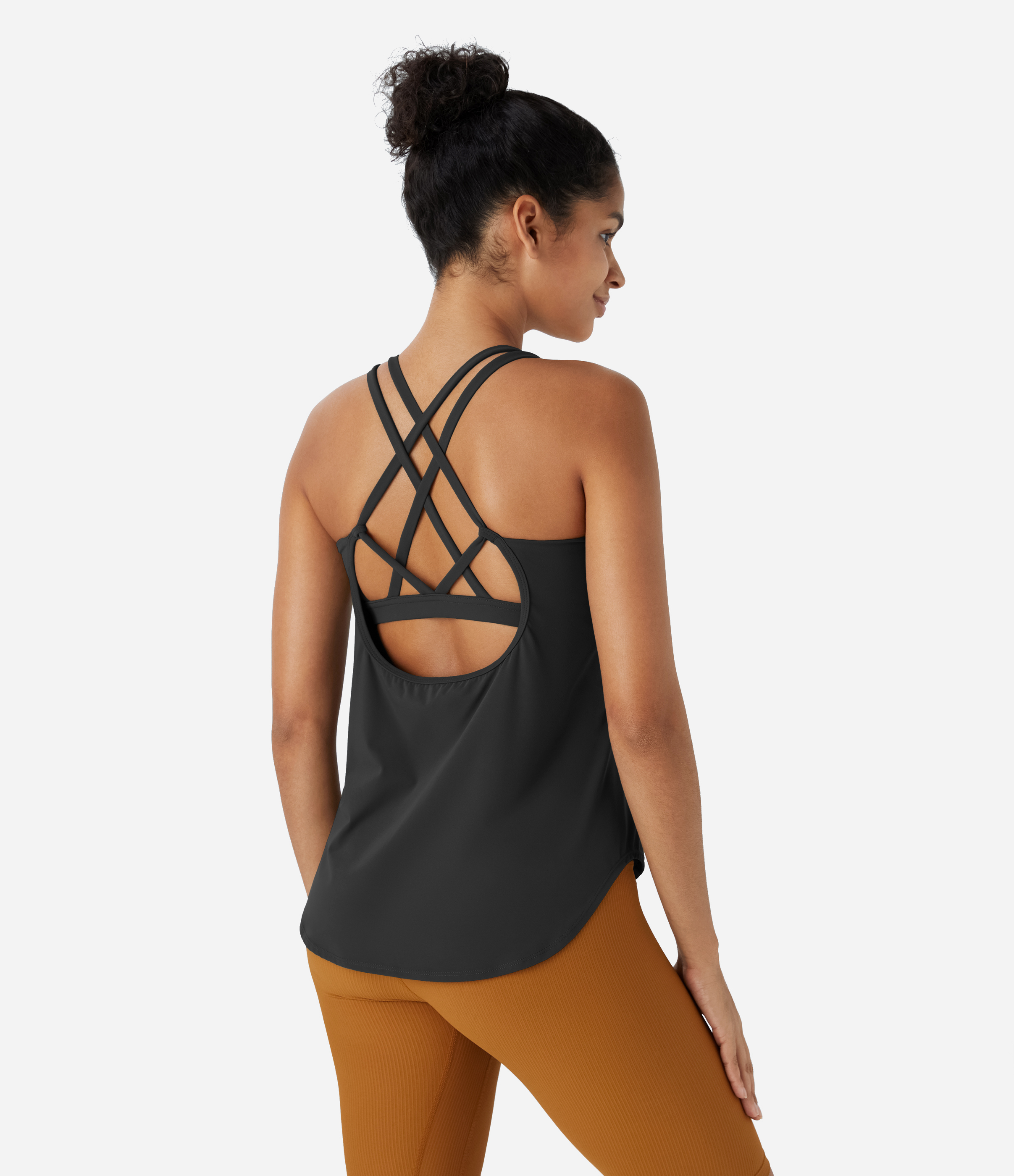 Halara UltraSculpt™ Round Neck Curved Hem Workout Tank Top