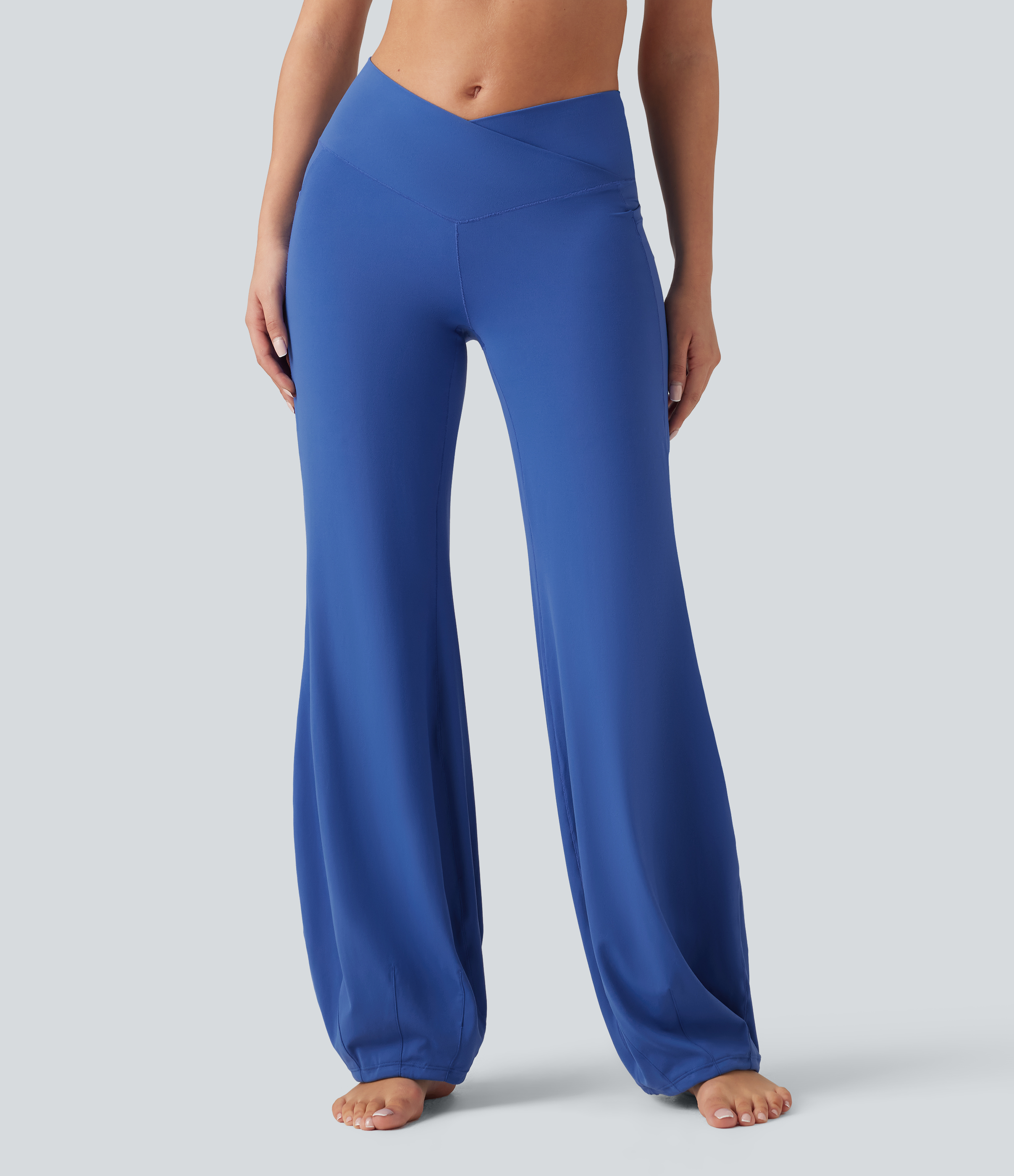 SoftlyZero™ Crossover High Waisted Dance Balloon Joggers with Pockets-UPF50+