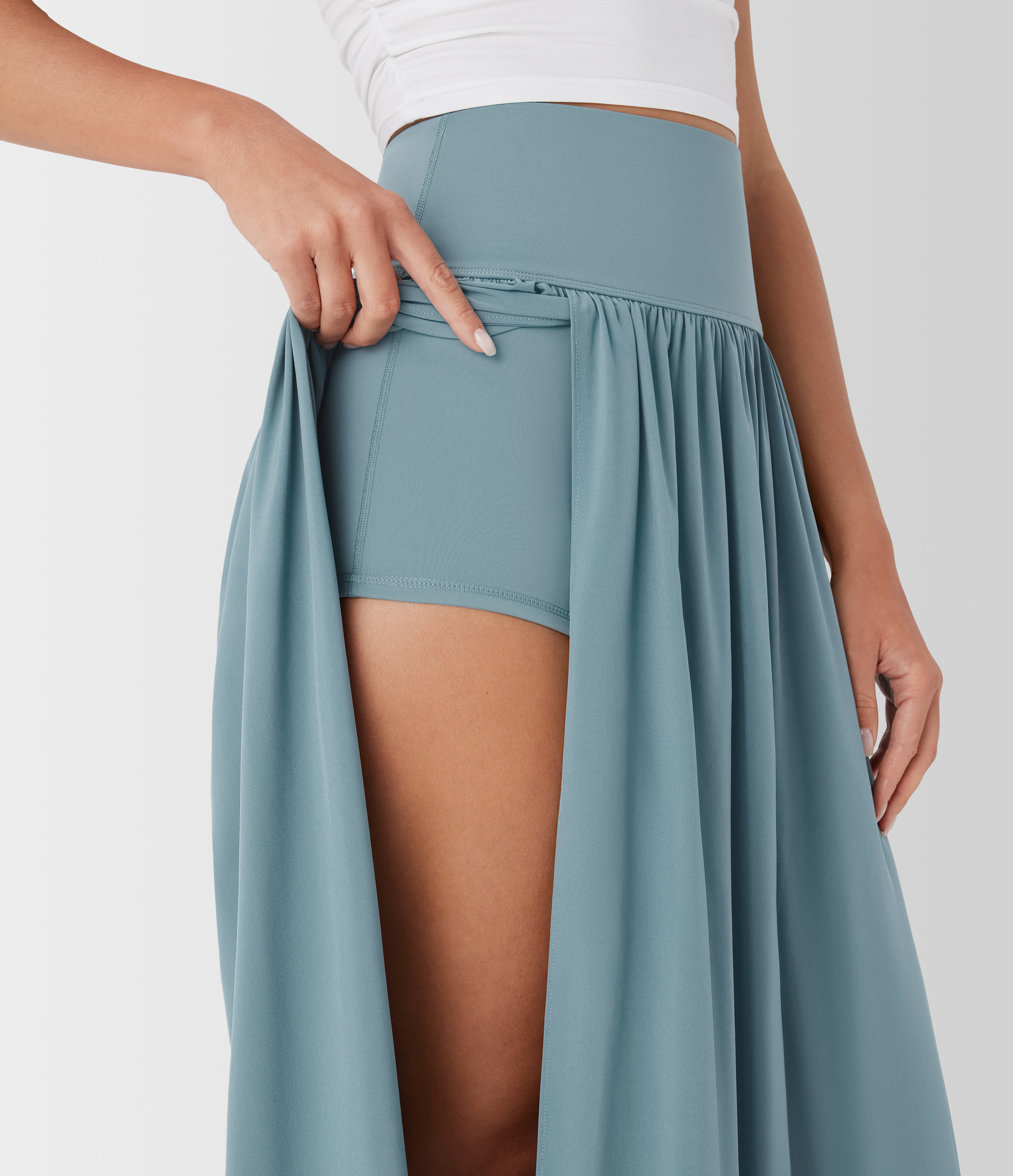 Breezeful™ High Waisted Tummy Control 2-in-1 Flowy Quick Dry Maxi Skirt