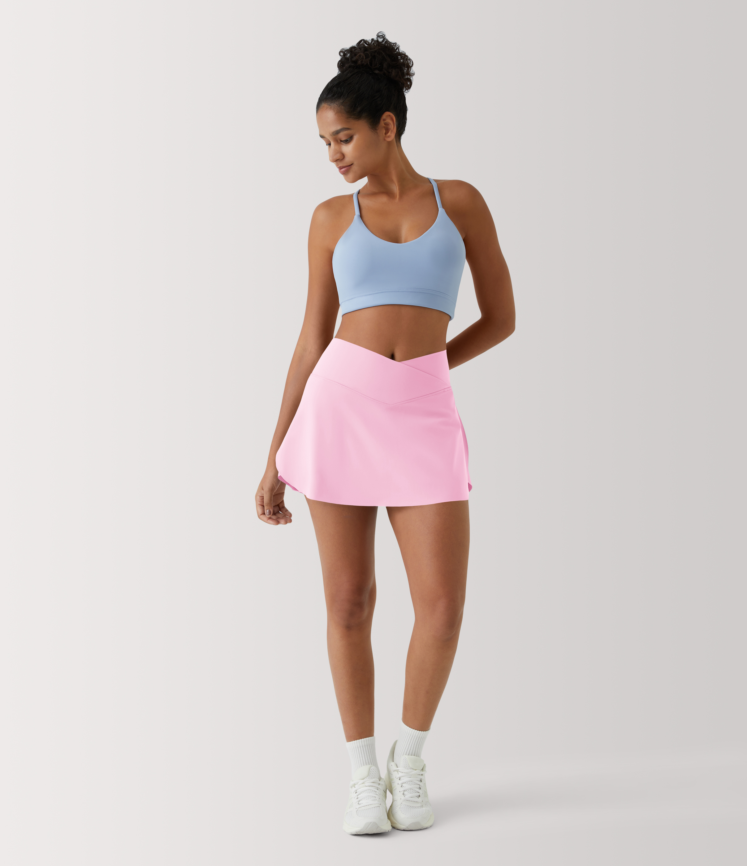 Everyday SoftlyZero™ Airy Crossover 2-in-1 Side Pocket Cool Touch Mini Tennis Skirt-Lucid-UPF50+