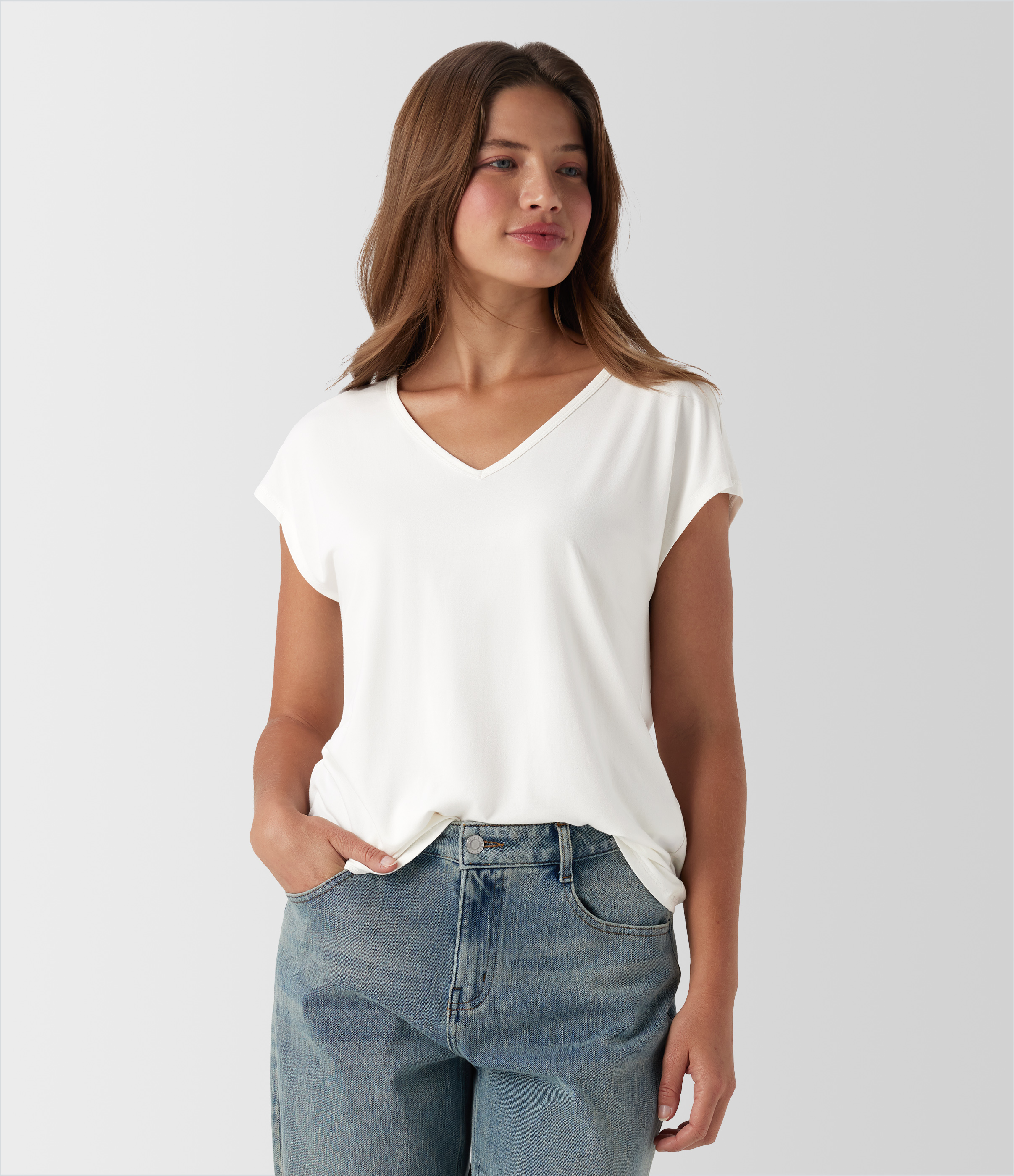V Neck Short Sleeve Casual T-Shirt