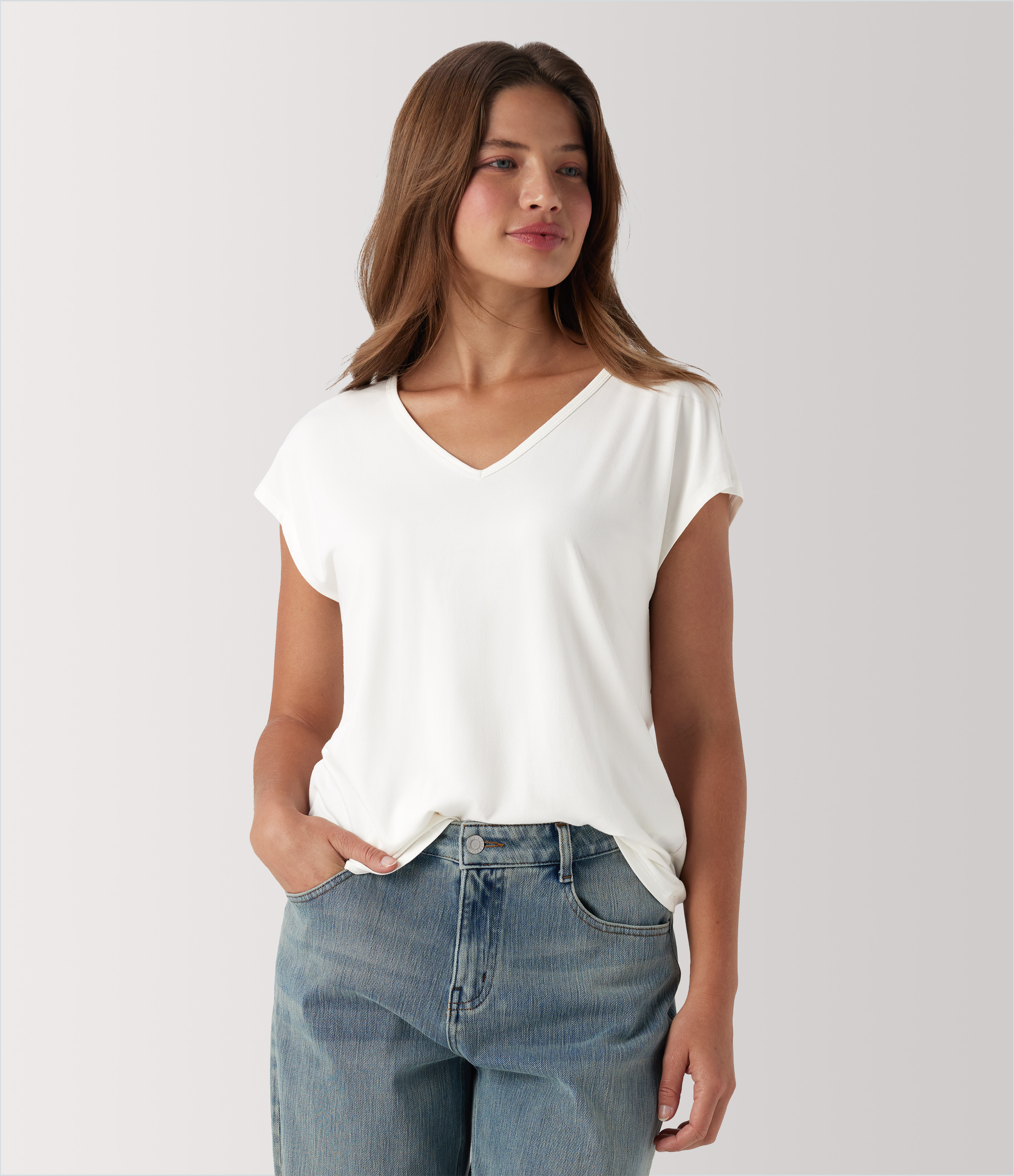 V Neck Short Sleeve Casual T-Shirt