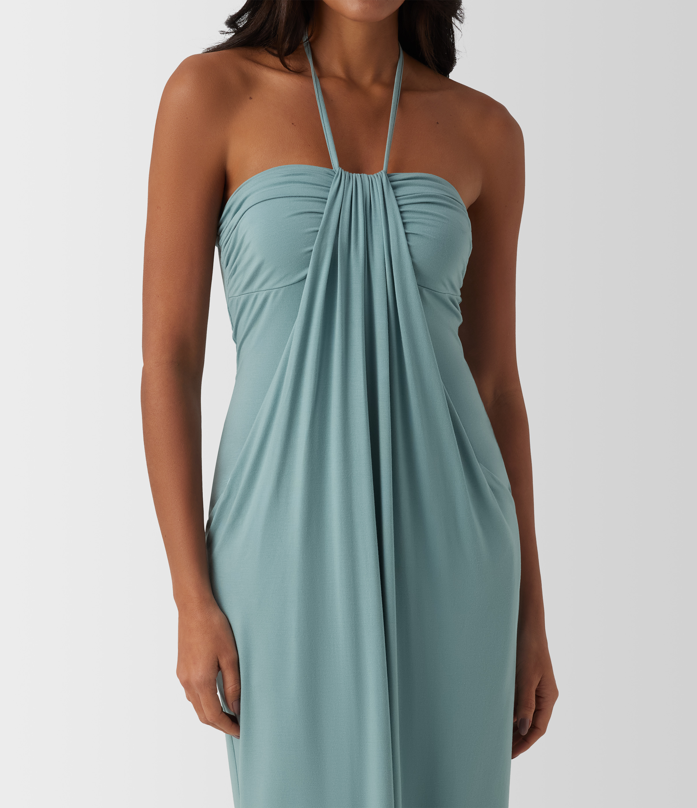 Halter Tie Back Maxi Dress with Pockets