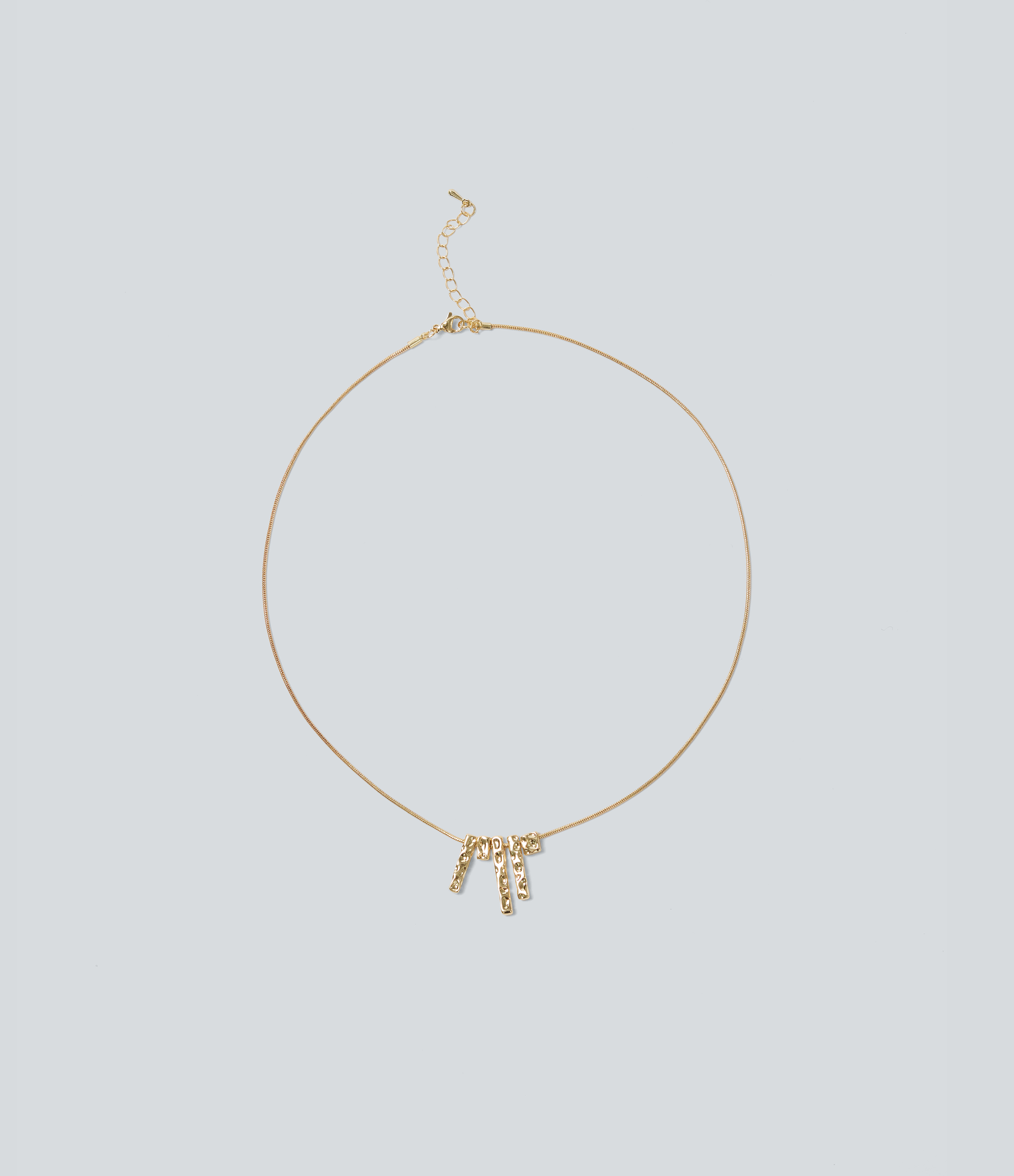 Alloy Irregular Rectangular Pendant Necklace