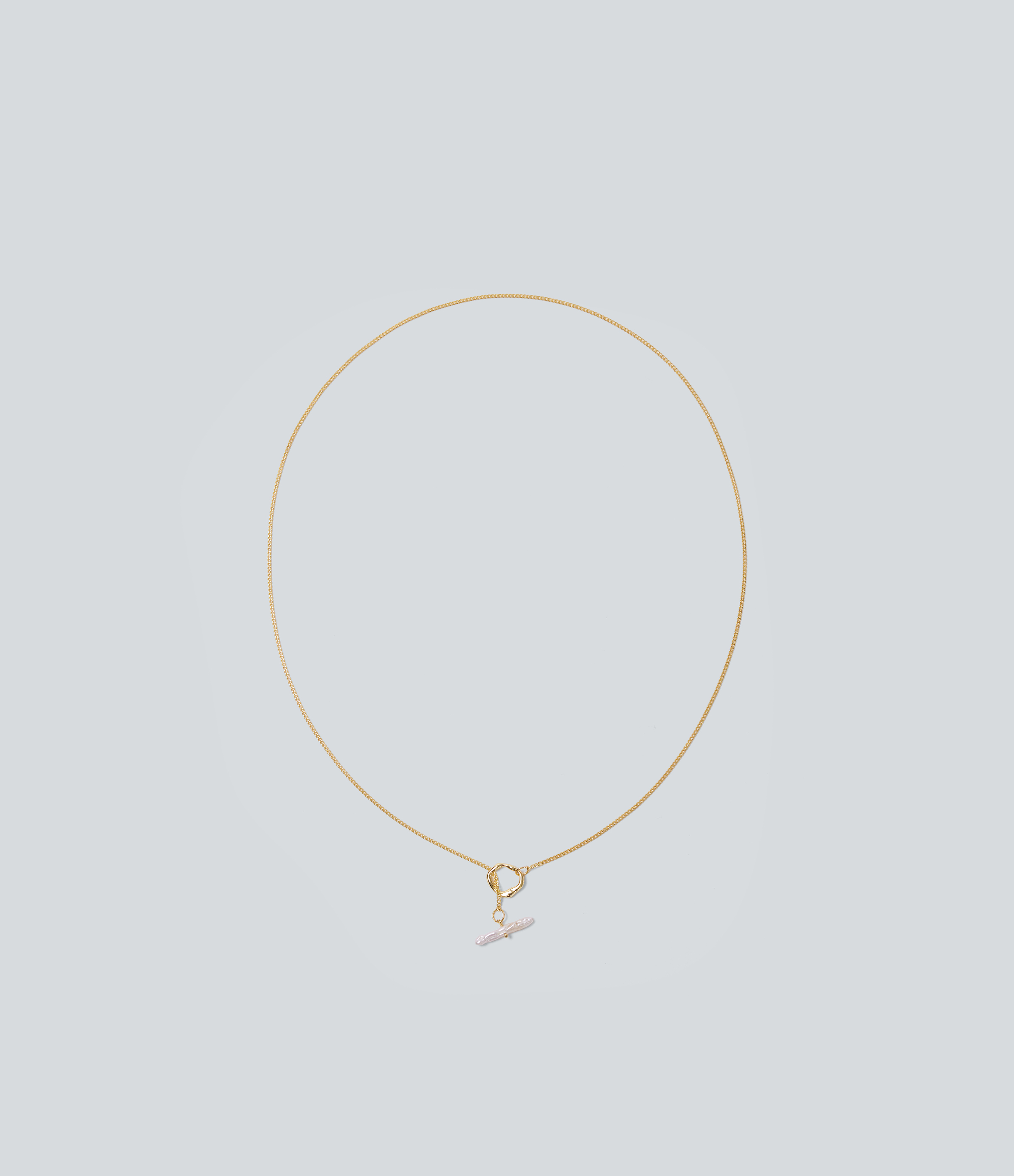 Alloy Beaded Pendant Necklace