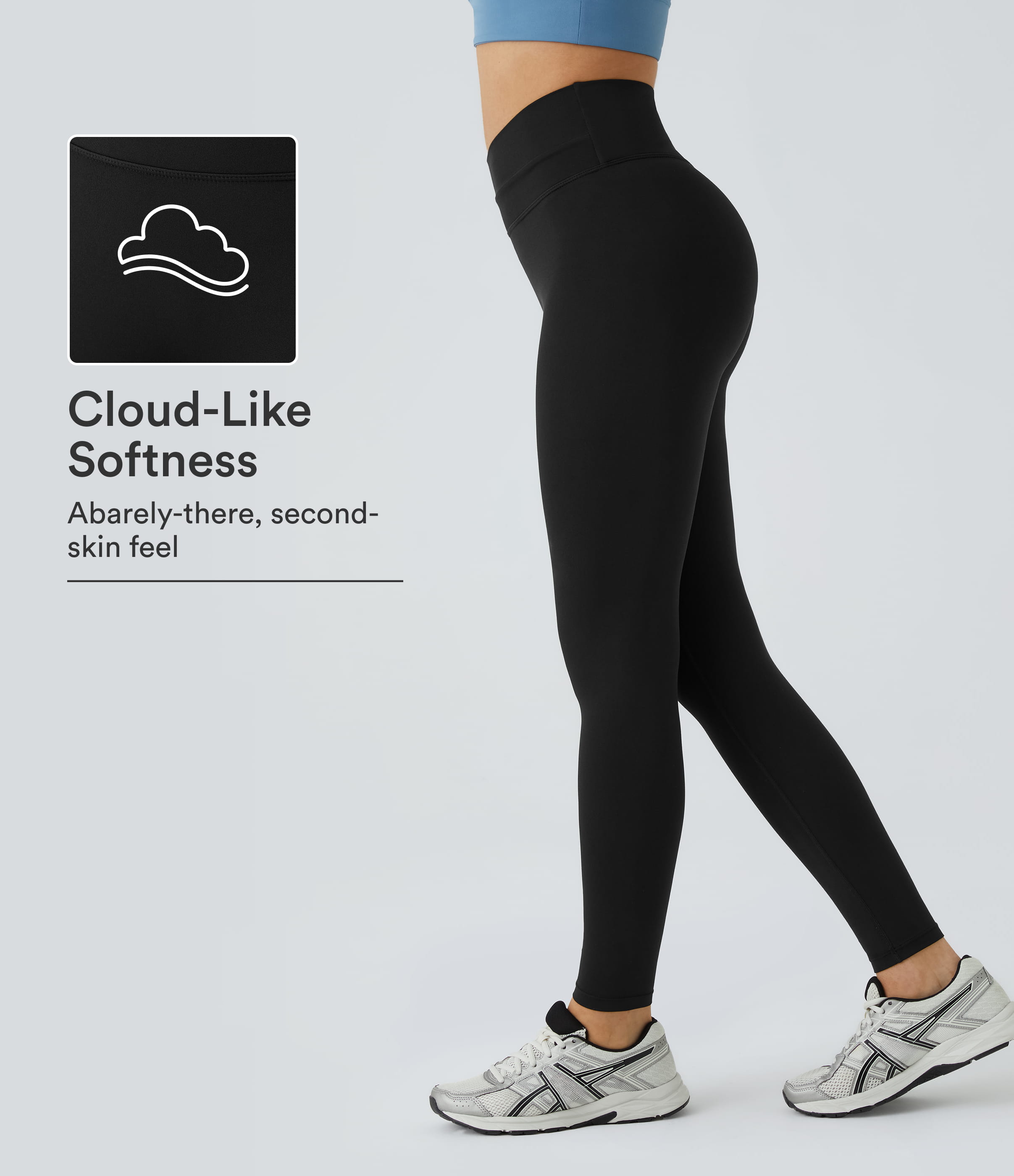 SoftlyZero™ Crossover Color Block Leggings-UPF50+