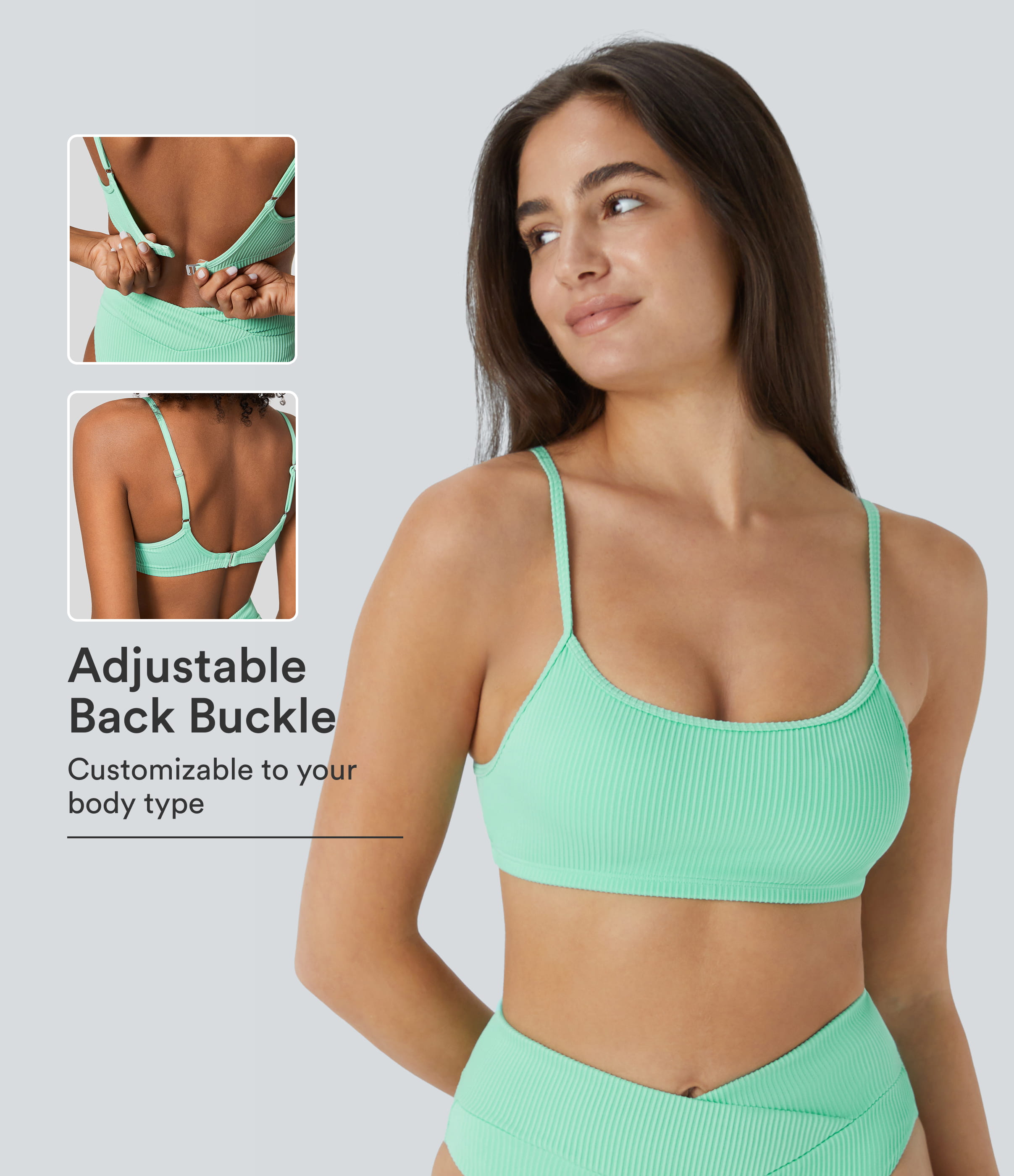 Ribbed Bikini Top Swimsuit