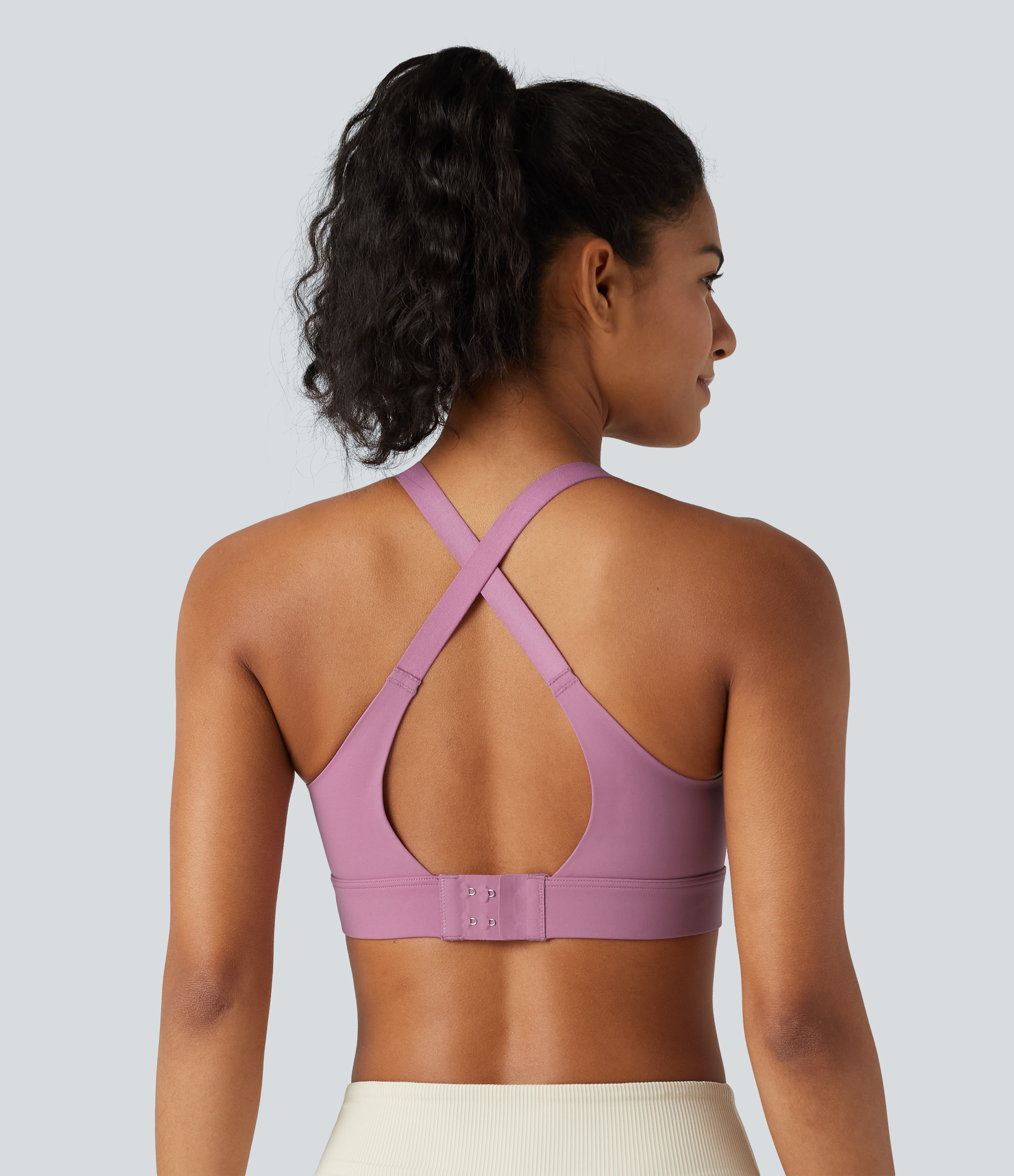 Moonlite Mauve Medium Support Molded Spacer Training Sports Bra / 2