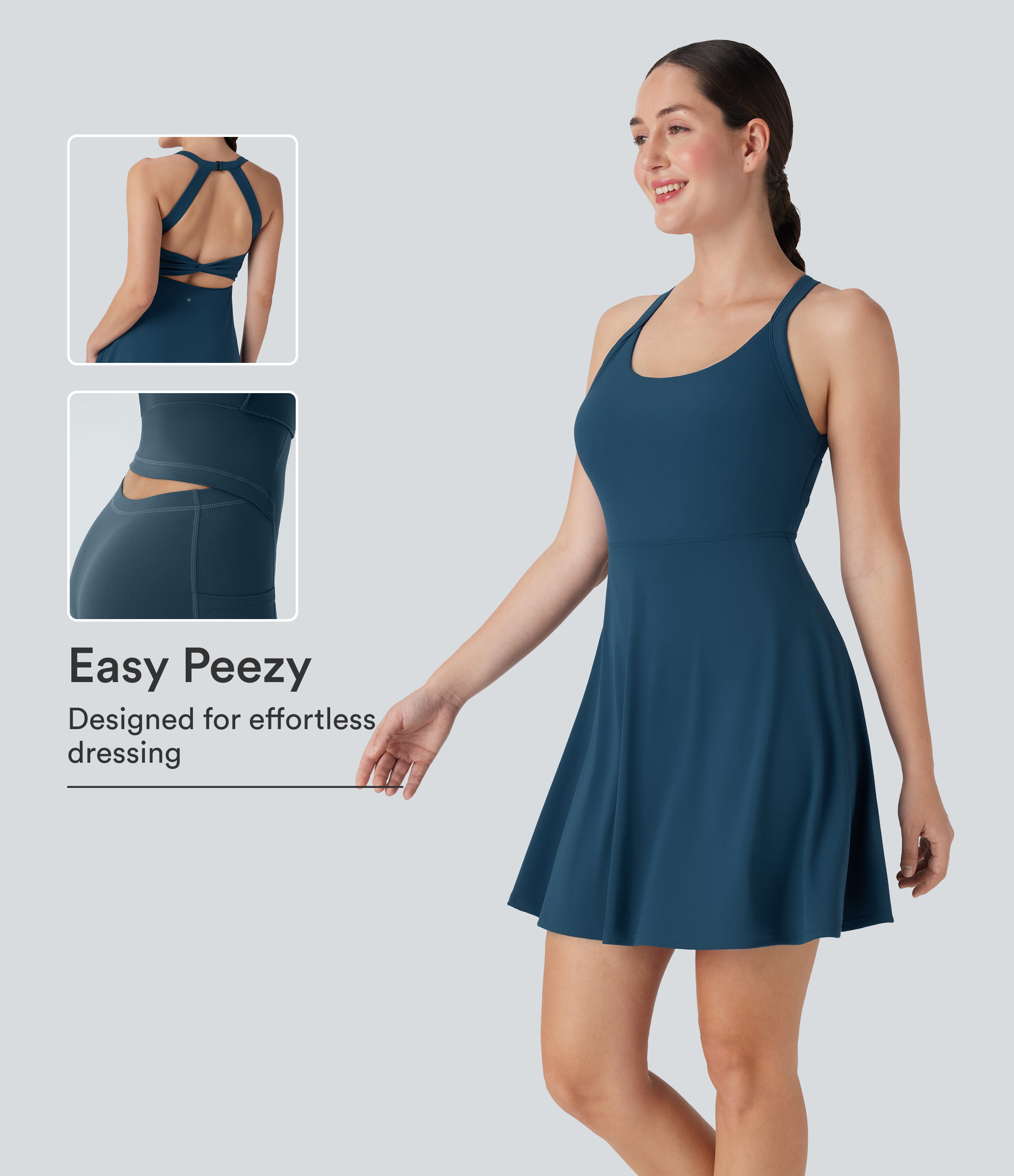 Flare Low Support Dance Active Dress-Longer Length-Easy Peezy Edition D-F Cups