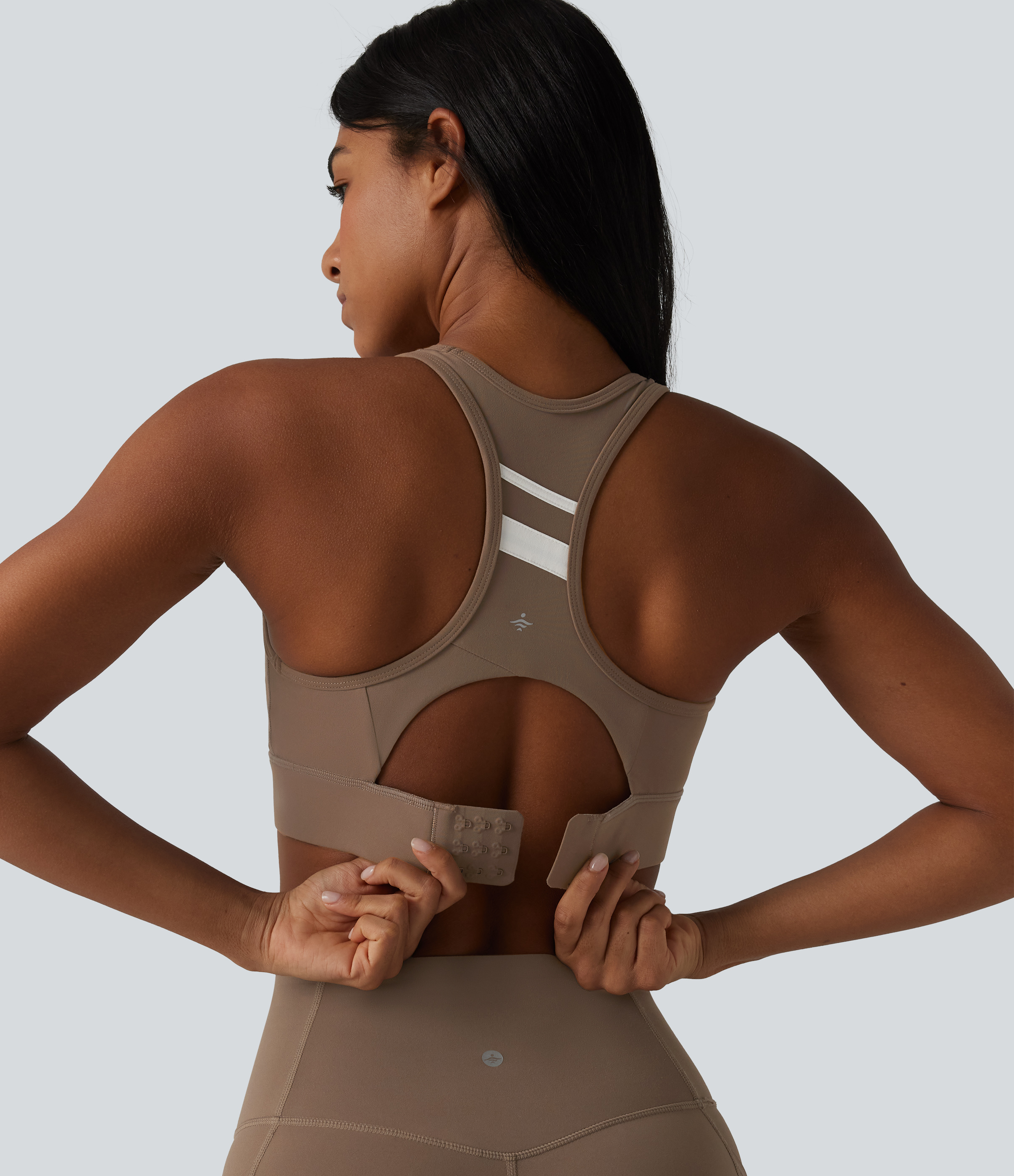 Halara UltraSculpt™ Medium Support Built-in Bra Racerback Color Block Training Sports Bra