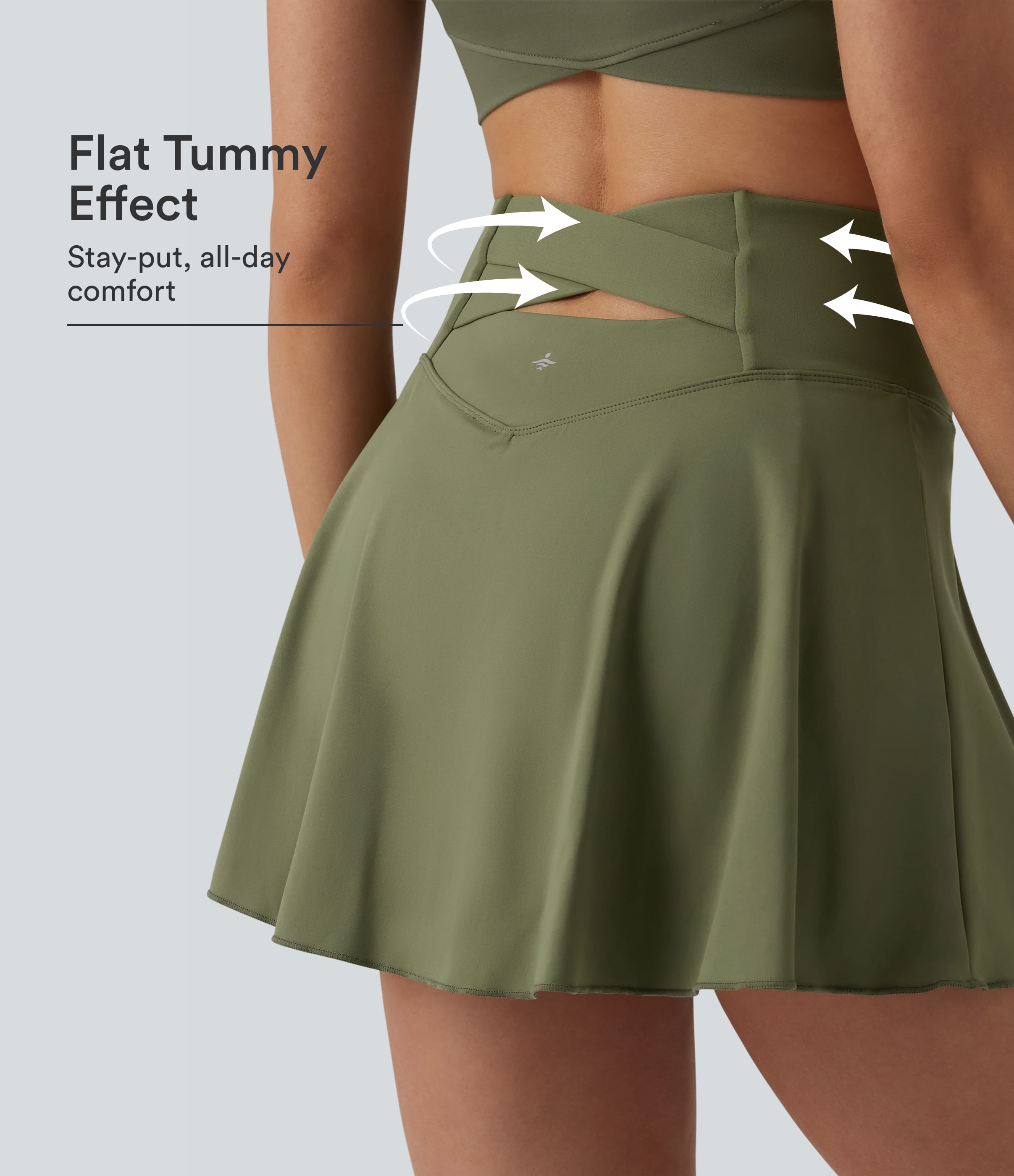 Softlyzero™ Airy High Waisted Tummy Control 2-in-1 Cool Touch Mini Tennis Skirt with Pockets-UPF50+