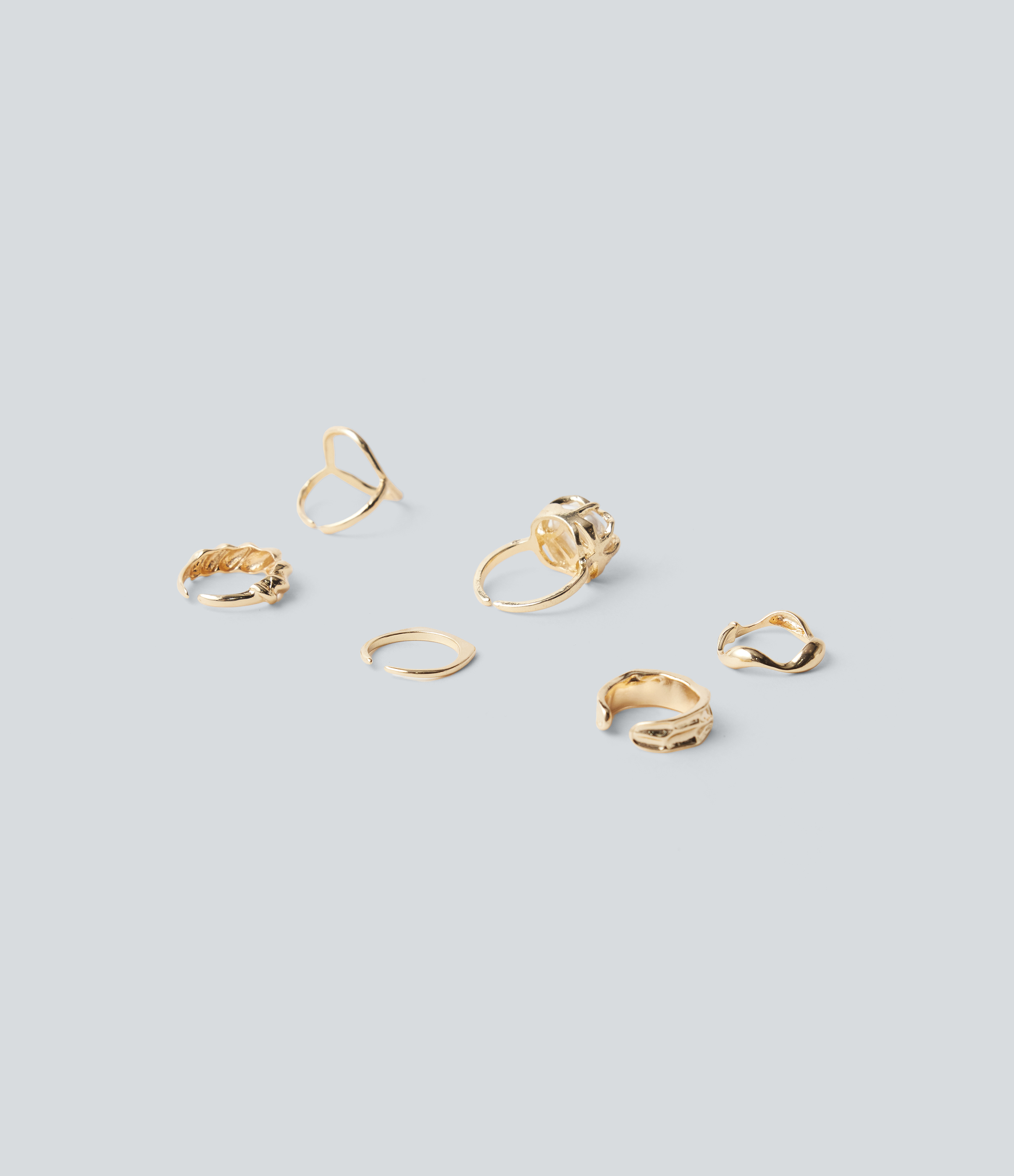 Gold 6 Pcs Rings Set / 2
