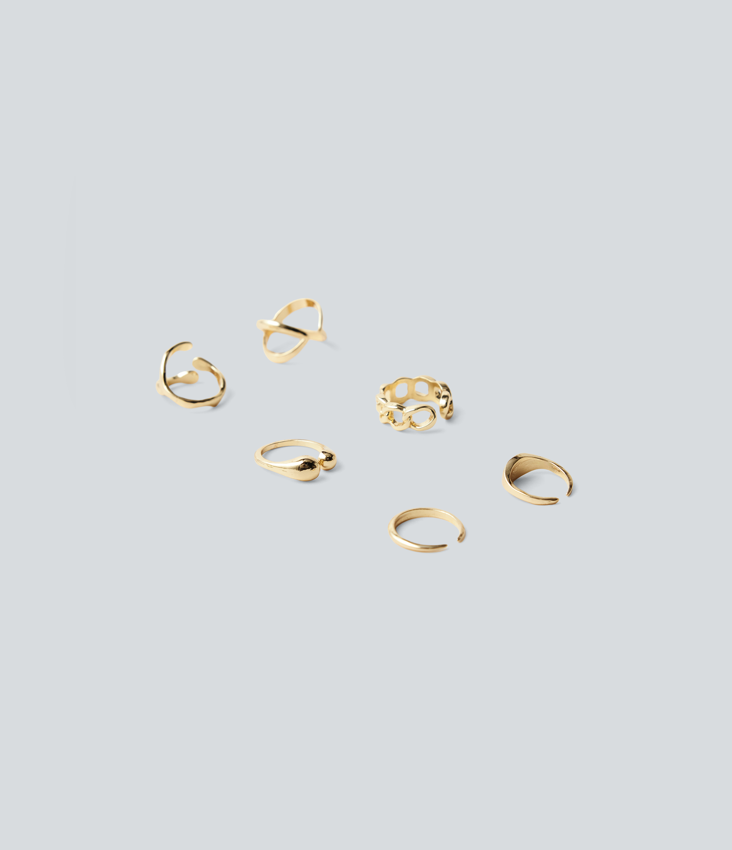 Gold 6 Pcs Rings Set / 2