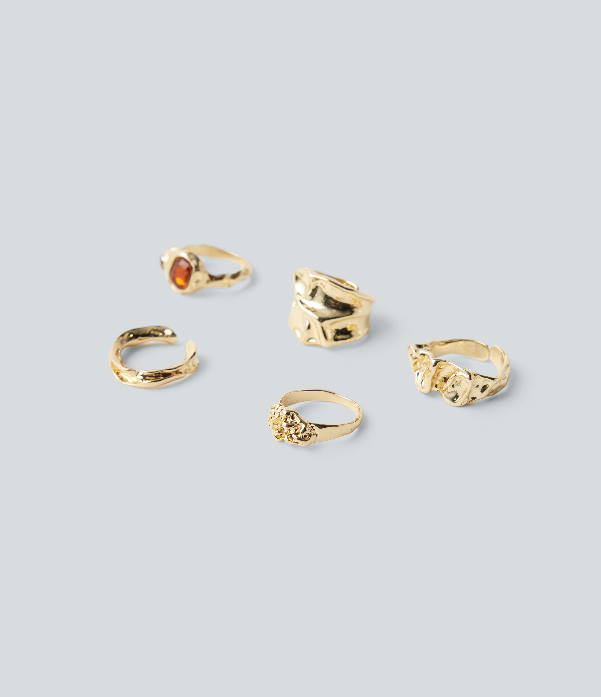 5-Pieces Alloy Rings Set