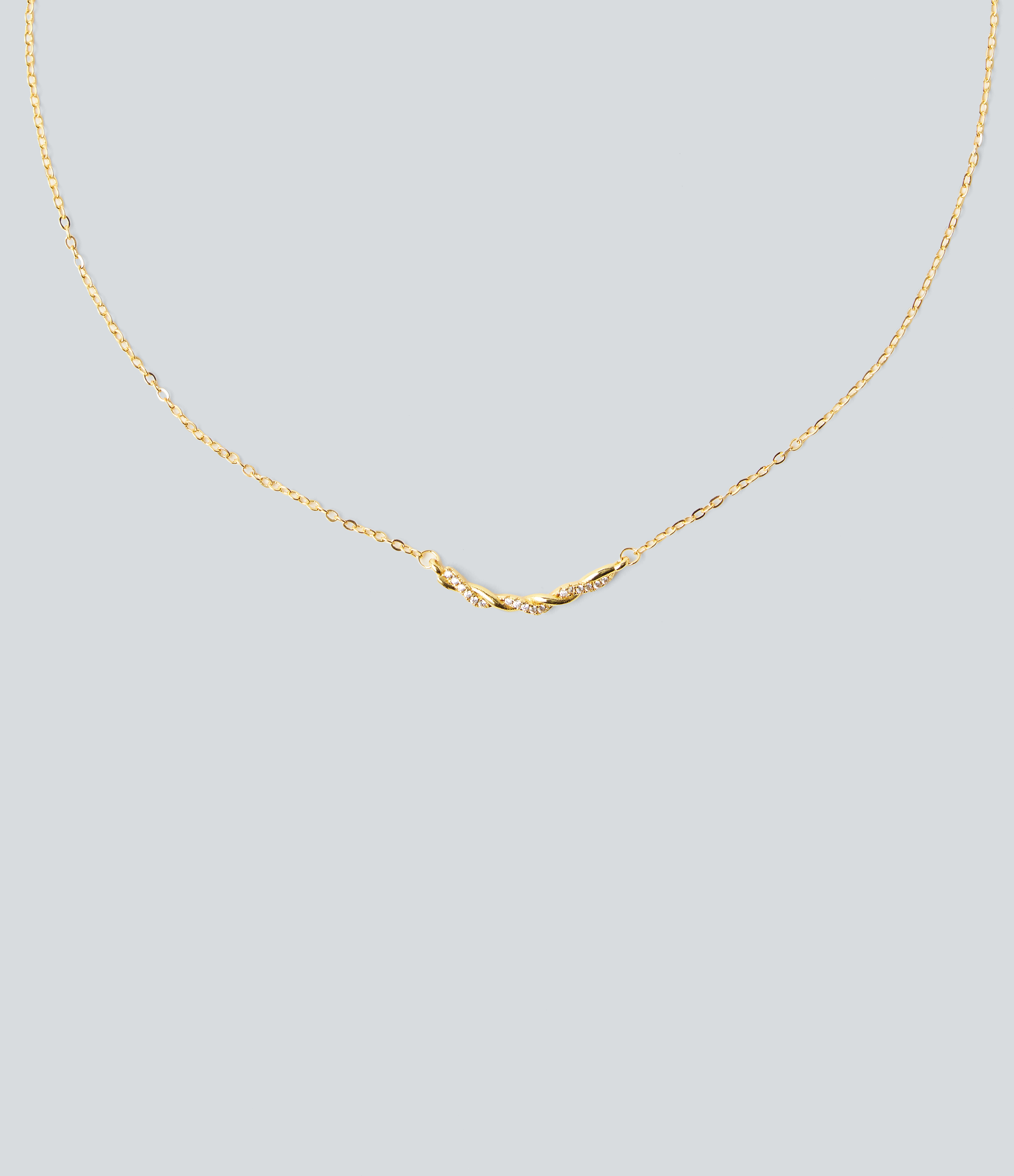 Gold Rhinestone Necklace / 2