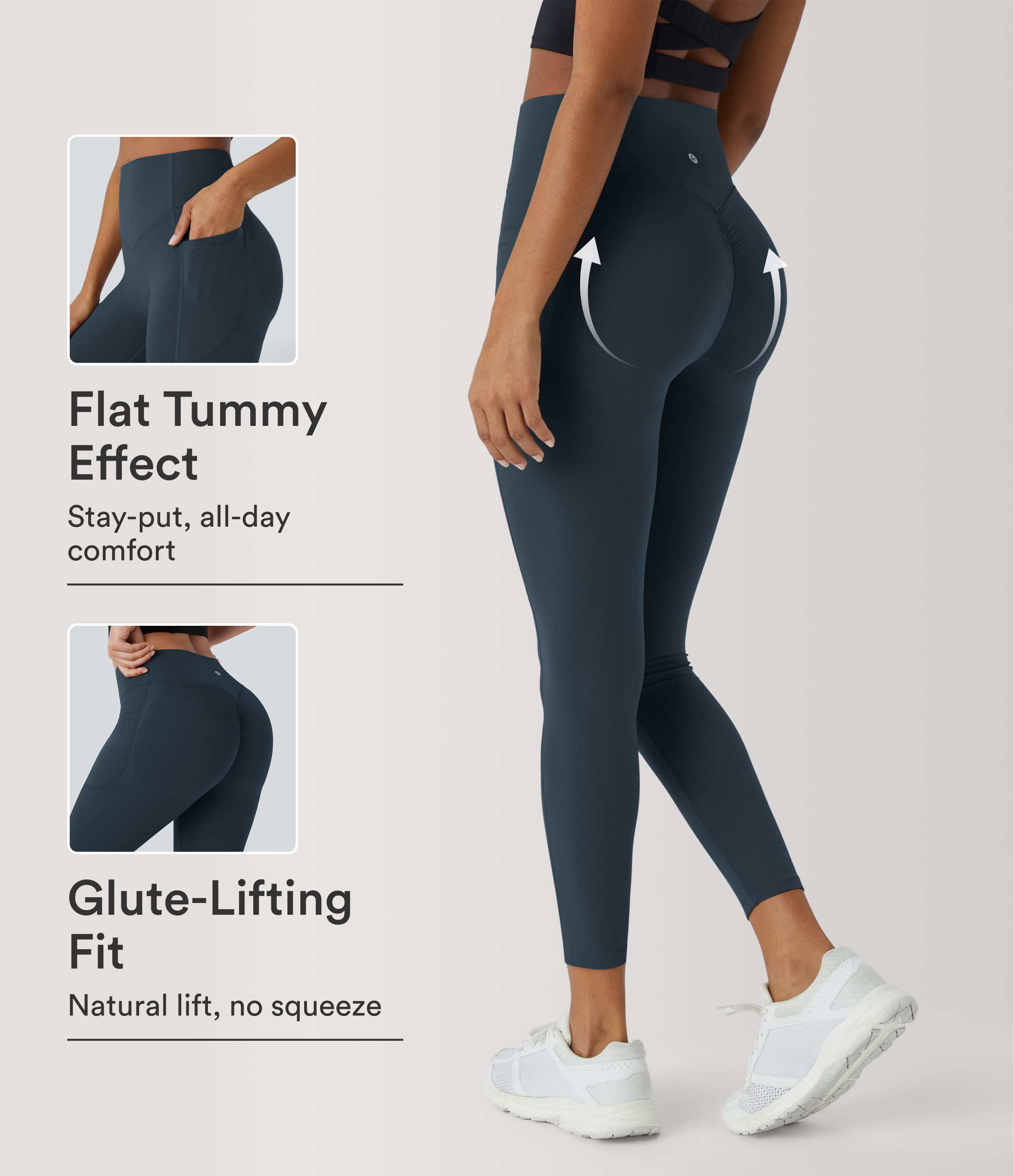 Halara UltraSculpt™ High Waisted Scrunch Butt Lifting Tummy Control Pocket Shaping Training Leggings