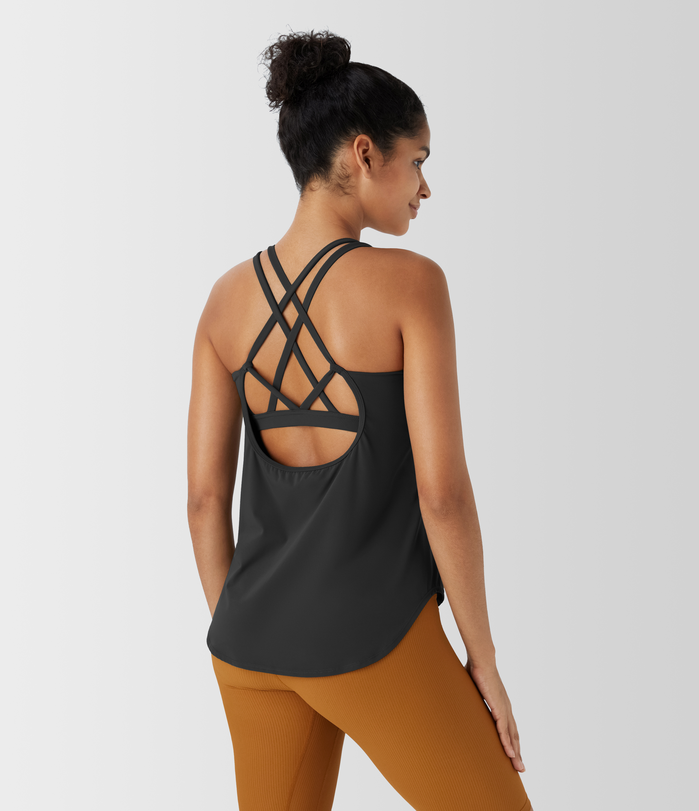 Halara UltraSculpt™ Round Neck Curved Hem Workout Tank Top
