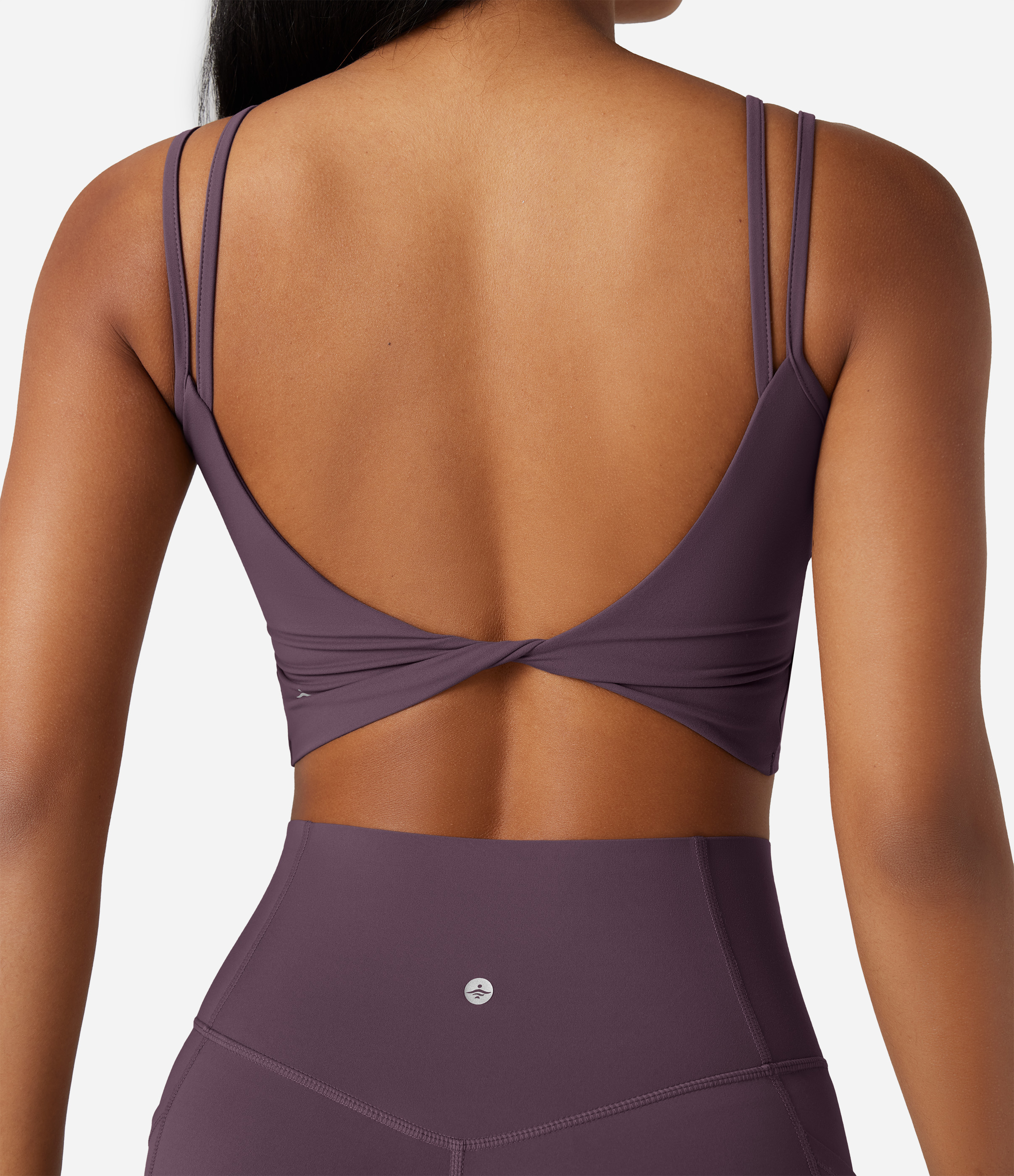 Halara UltraSculpt™ Double Straps Twisted Backless Cropped Yoga Tank Top
