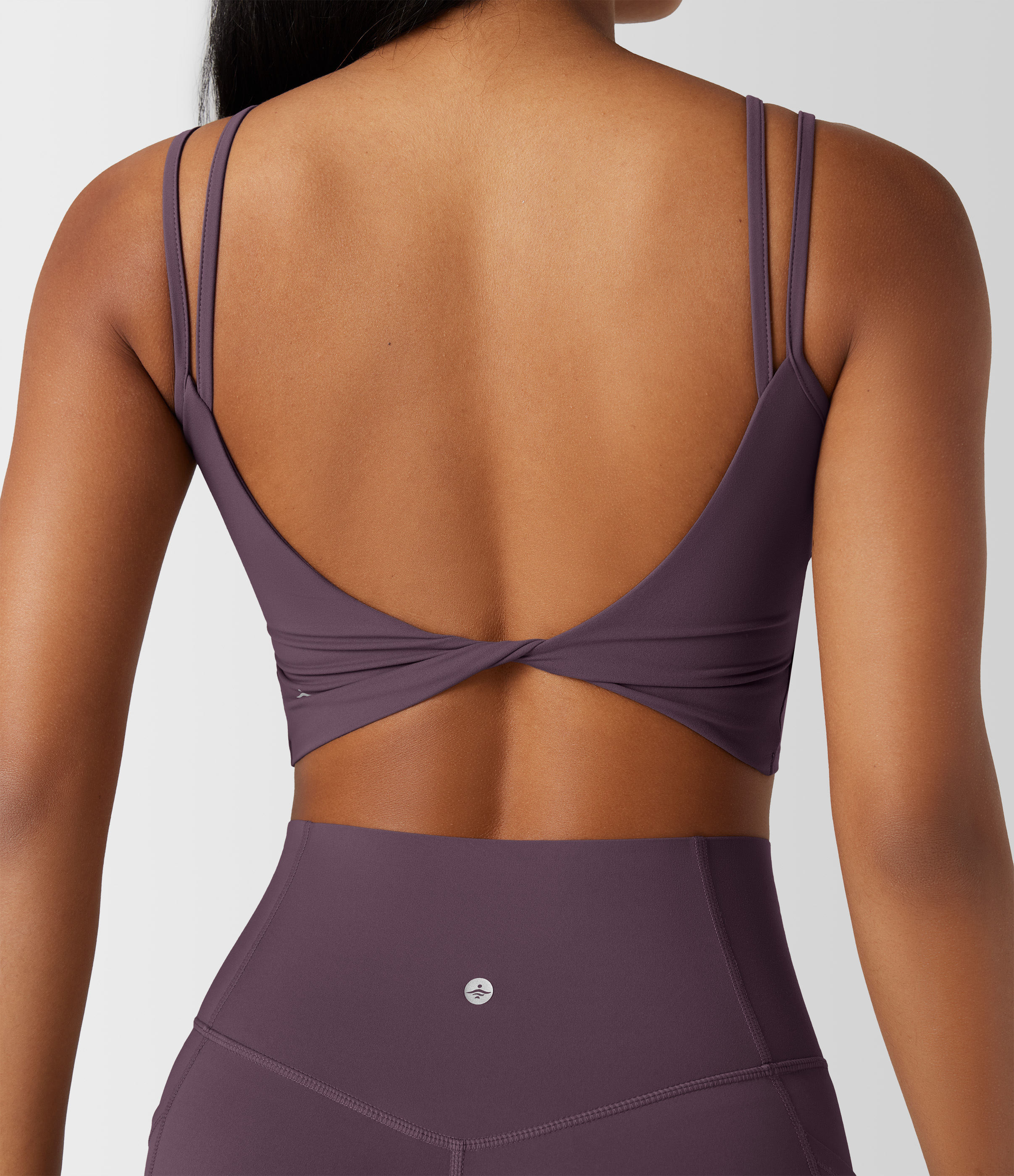 Halara UltraSculpt™ Double Straps Twisted Backless Cropped Yoga Tank Top