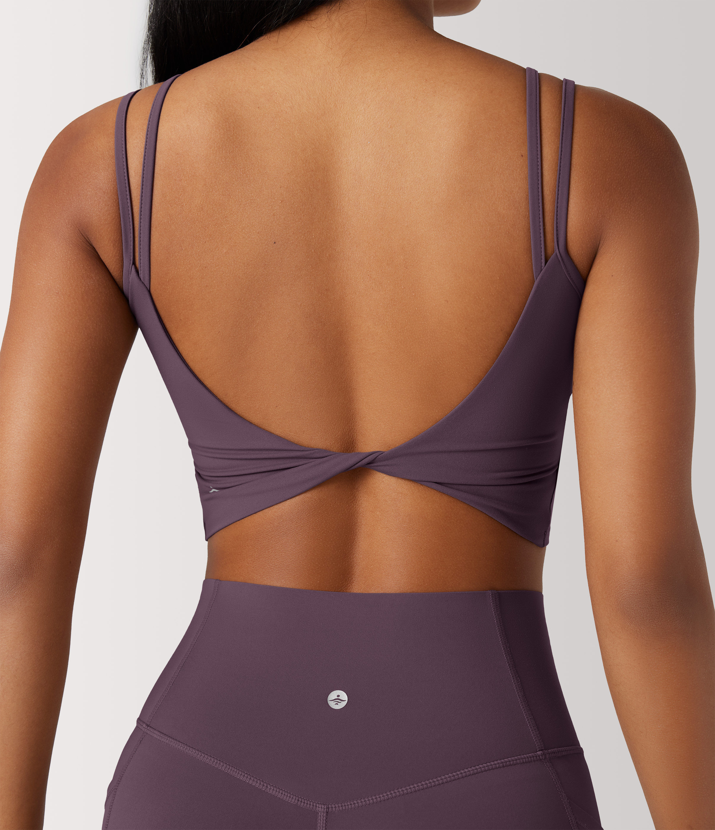Halara UltraSculpt™ Double Straps Twisted Backless Cropped Yoga Tank Top