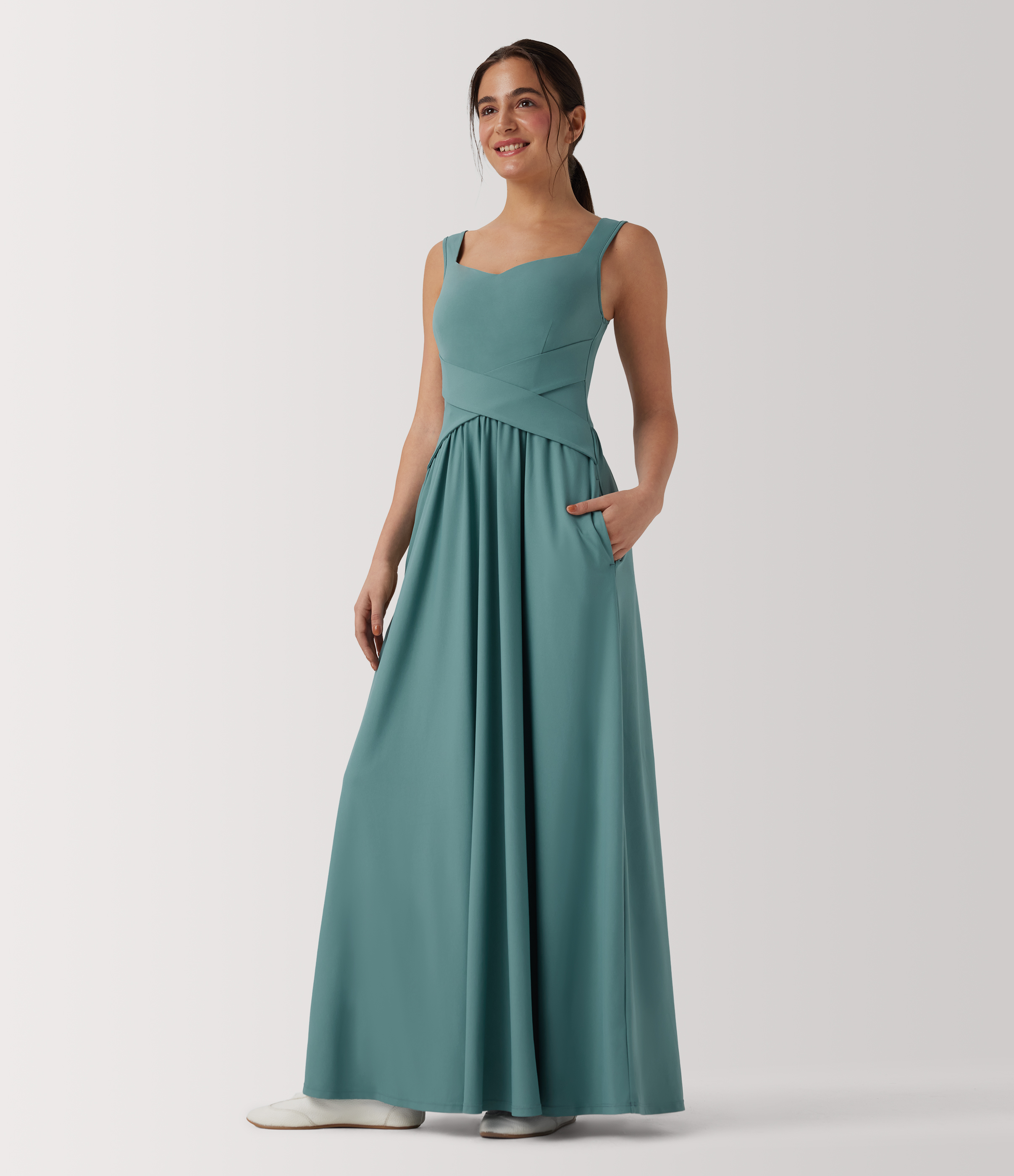 Flowy Maxi Casual Dress with Pockets