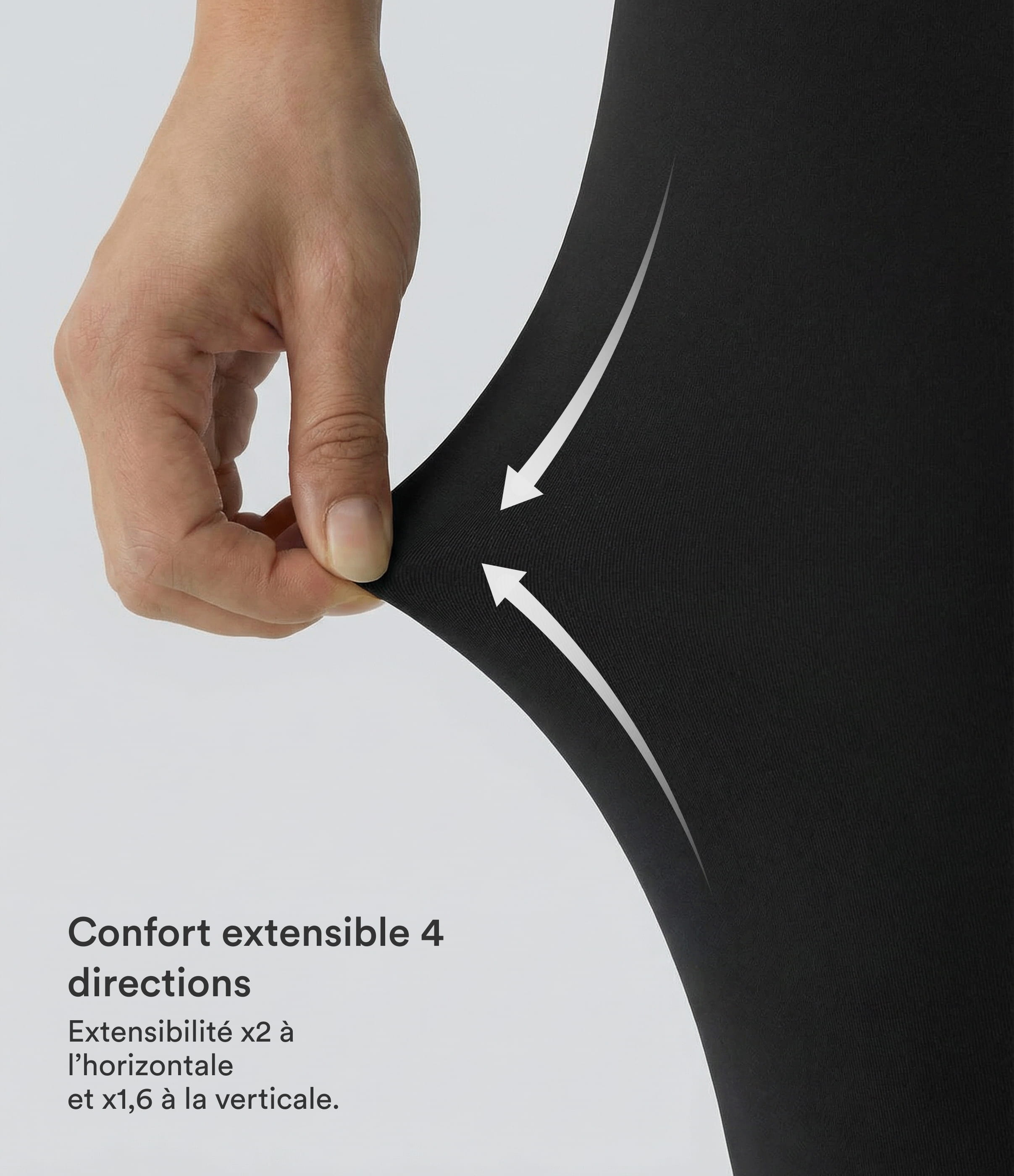 Noir Legging yoga évasé croisé taille haute DayStretch / 2