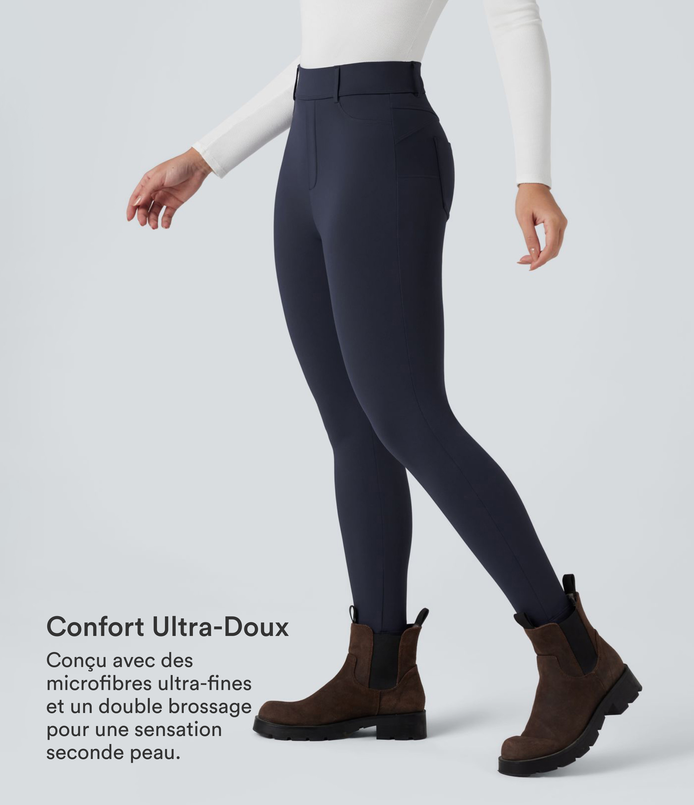 Overture Legging thermique SoftlyZero™ Plush 7/8 taille haute avec poches / 2