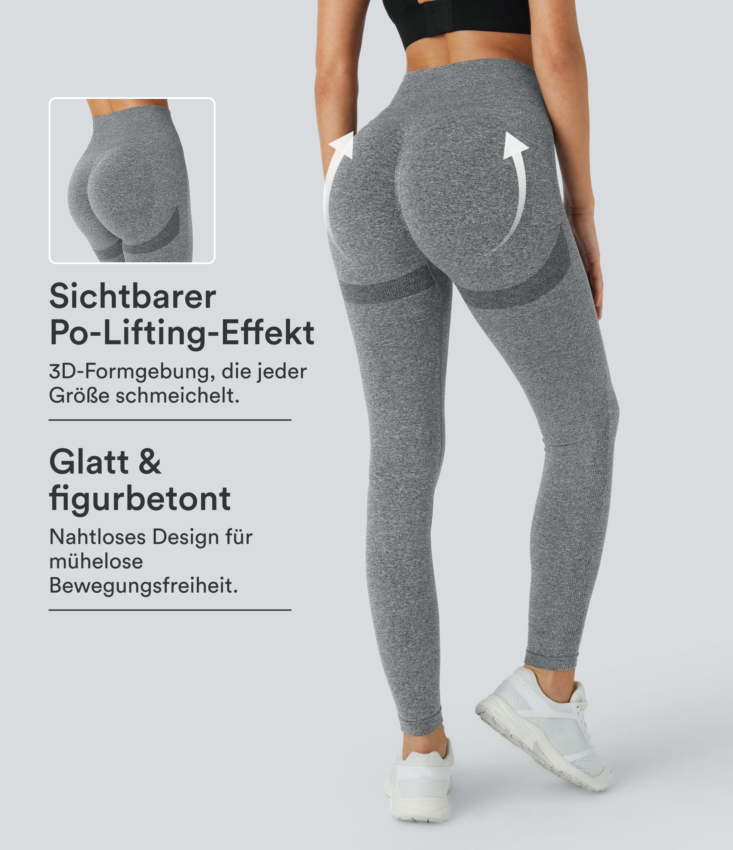 Coupe sans coutures, leggings Booty Scrunch taille haute