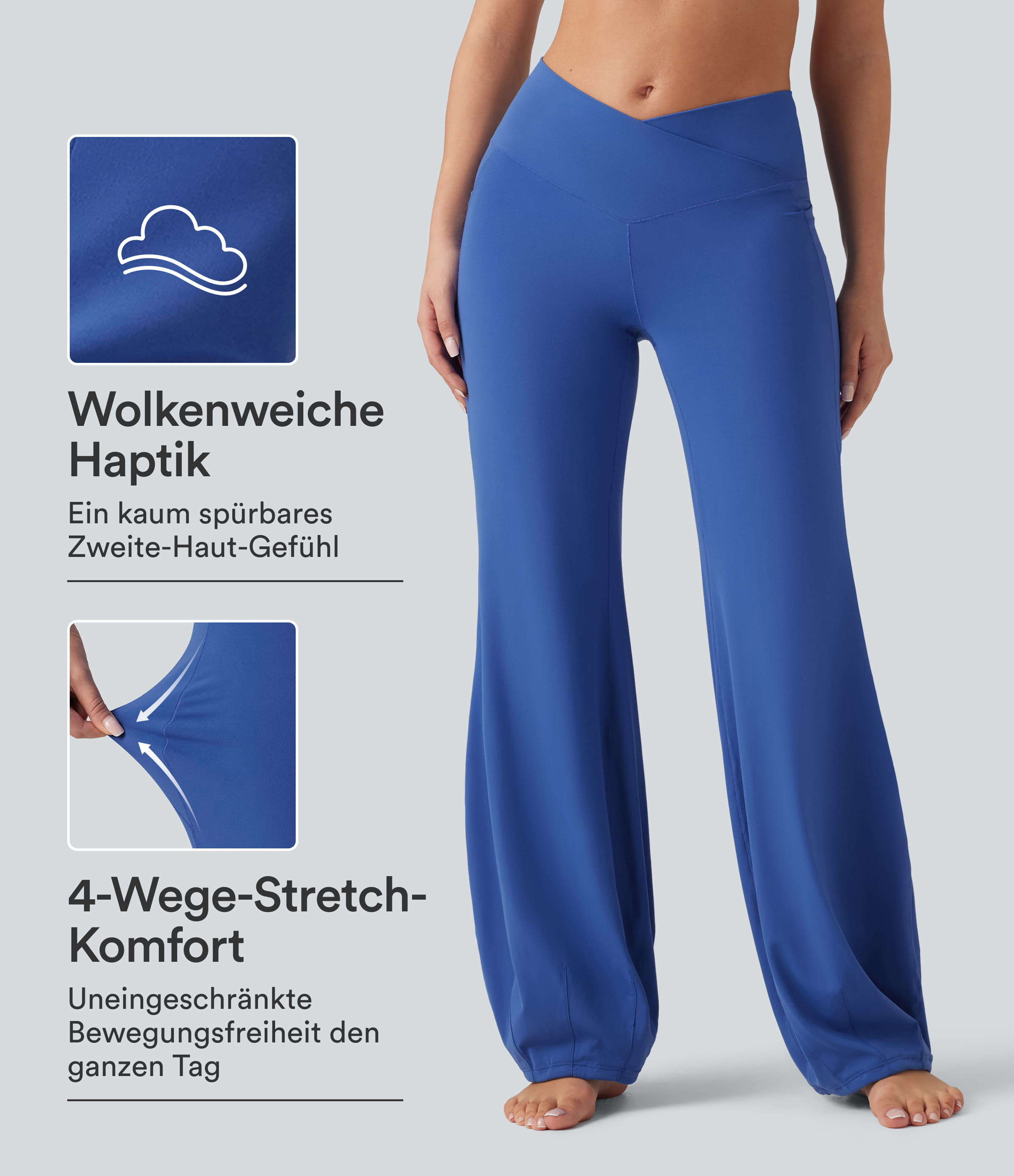 SoftlyZero™ - Ballon-Joggers mit hohem Crossover-Bund und Taschen - UPF 50+