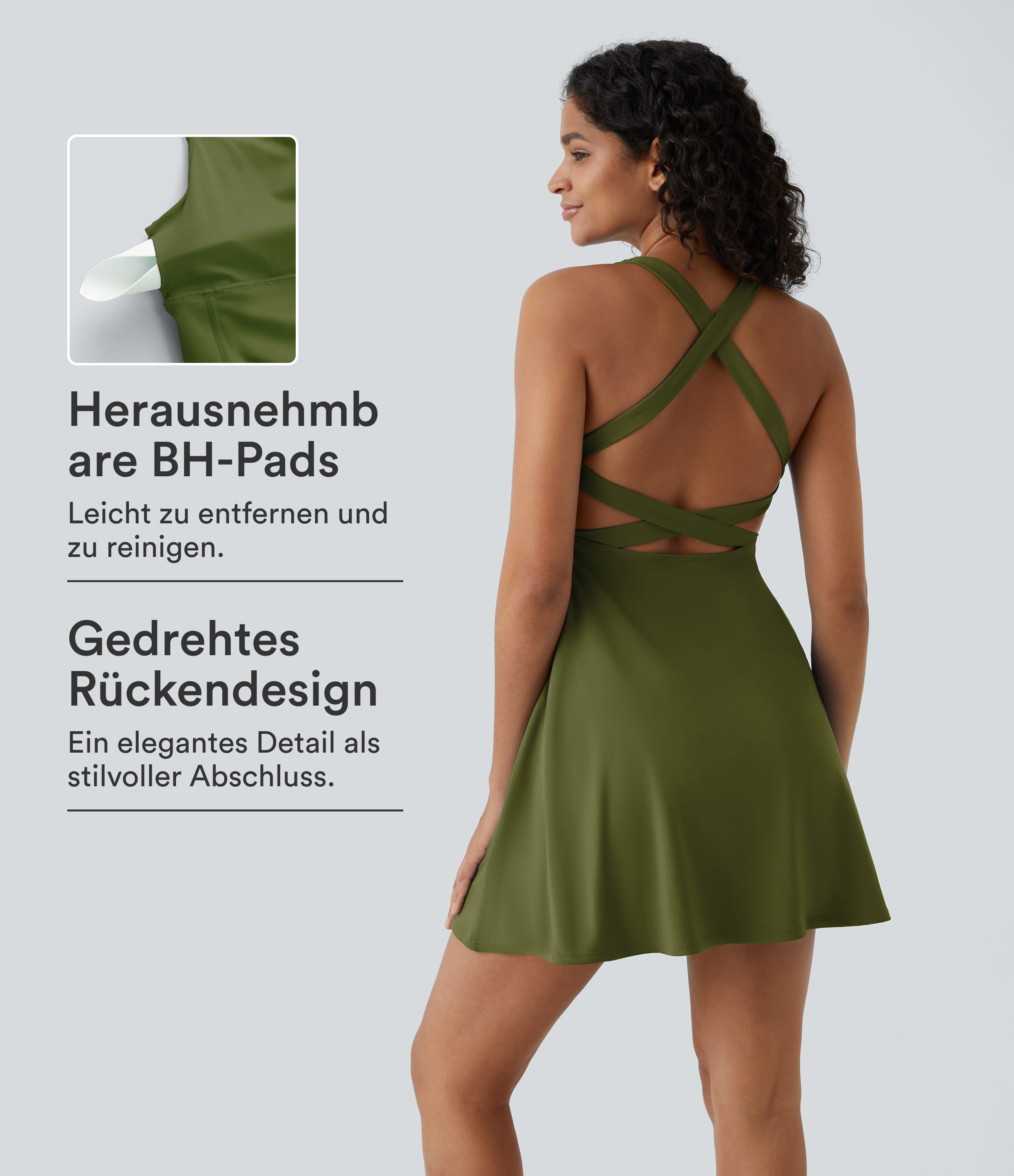 Rückenfreies, schlichtes, ausgestelltes, zweiteiliges Barre-Balletttanzkleid mit Schnürung-Venus