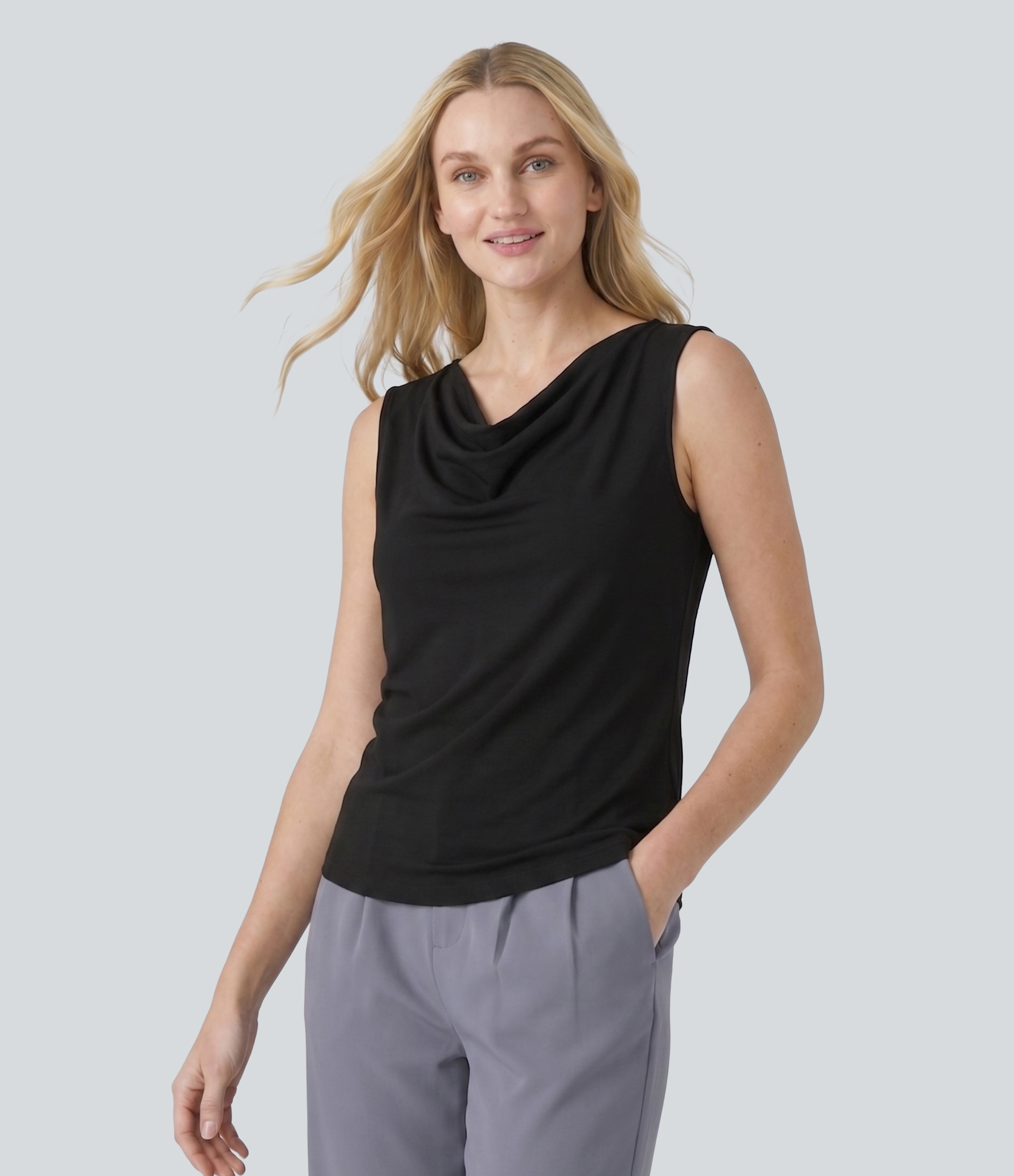 Rollkragen-Ärmelloses Arbeitsshirt