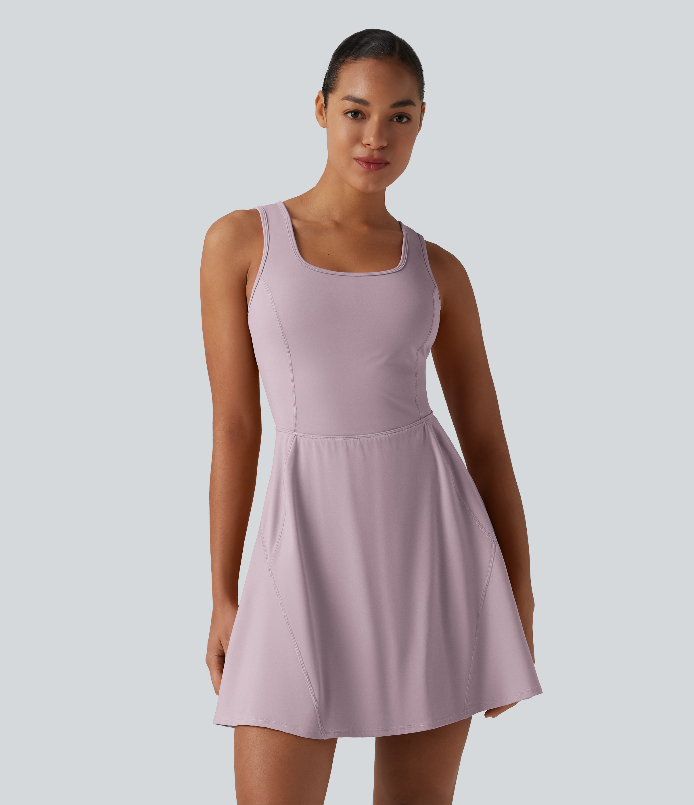 SoftlyZero™ Airy vestido activo mini 2 en 1 para danza con bolsillos – Edición Easy Peezy – Mayor longitud