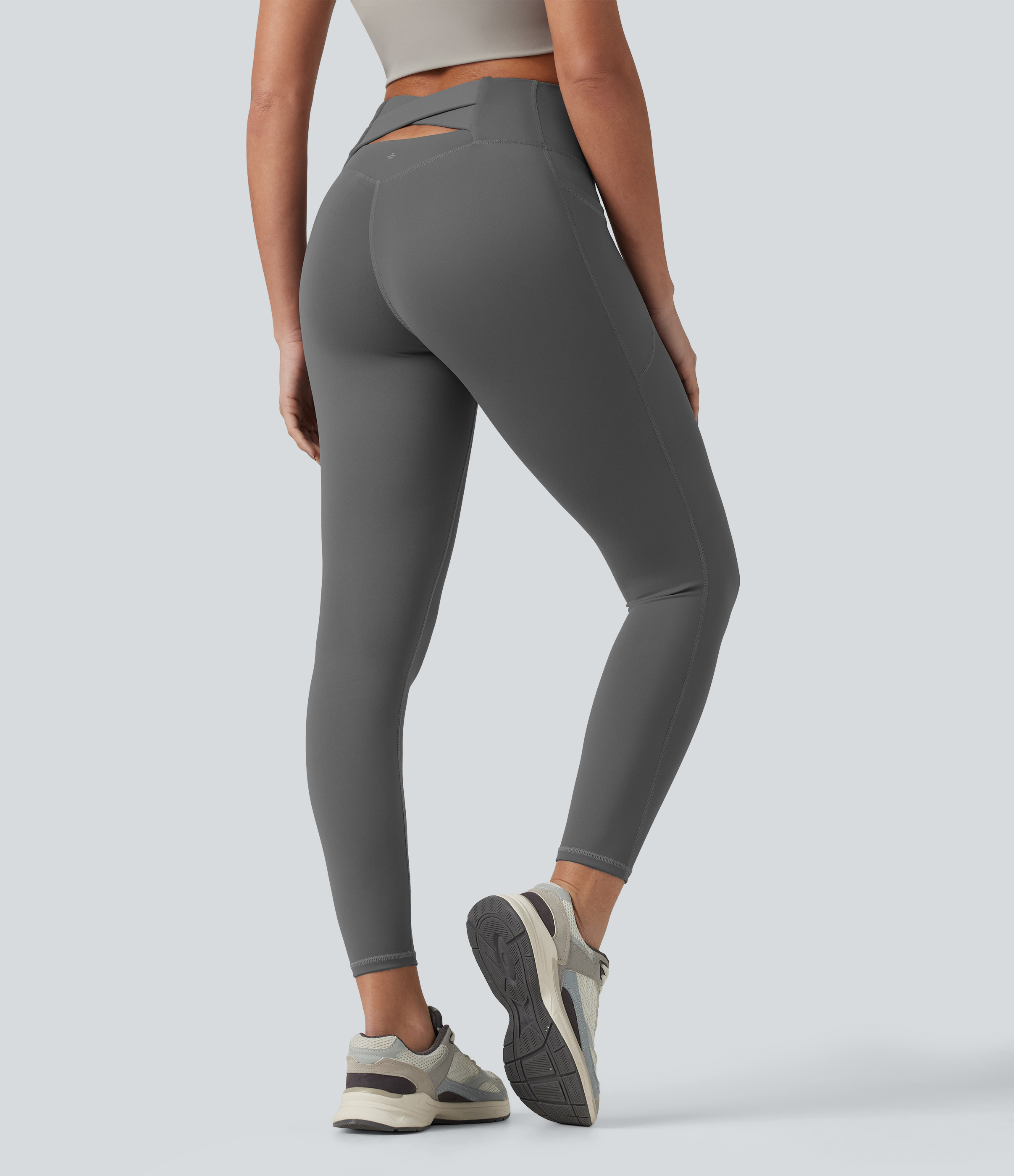 Castlerock SoftlyZero™ plüschige 7/8-Yoga-Leggings mit hohem Bund, Bauchkontrolle, überkreuztem Rückenteil und Taschen / 2