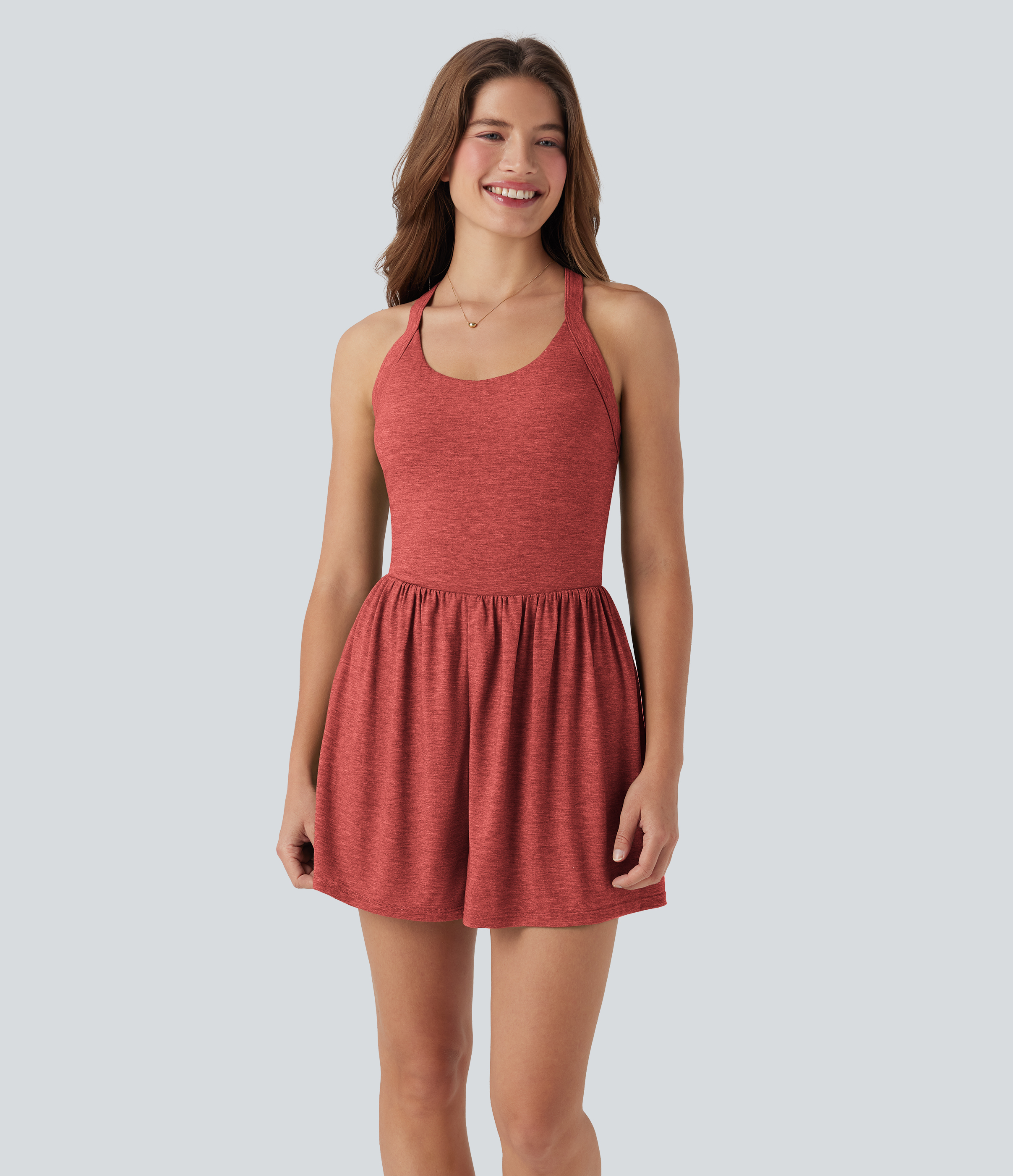 Padded 2-in-1 Romper with Pockets-Easy Peezy Edition