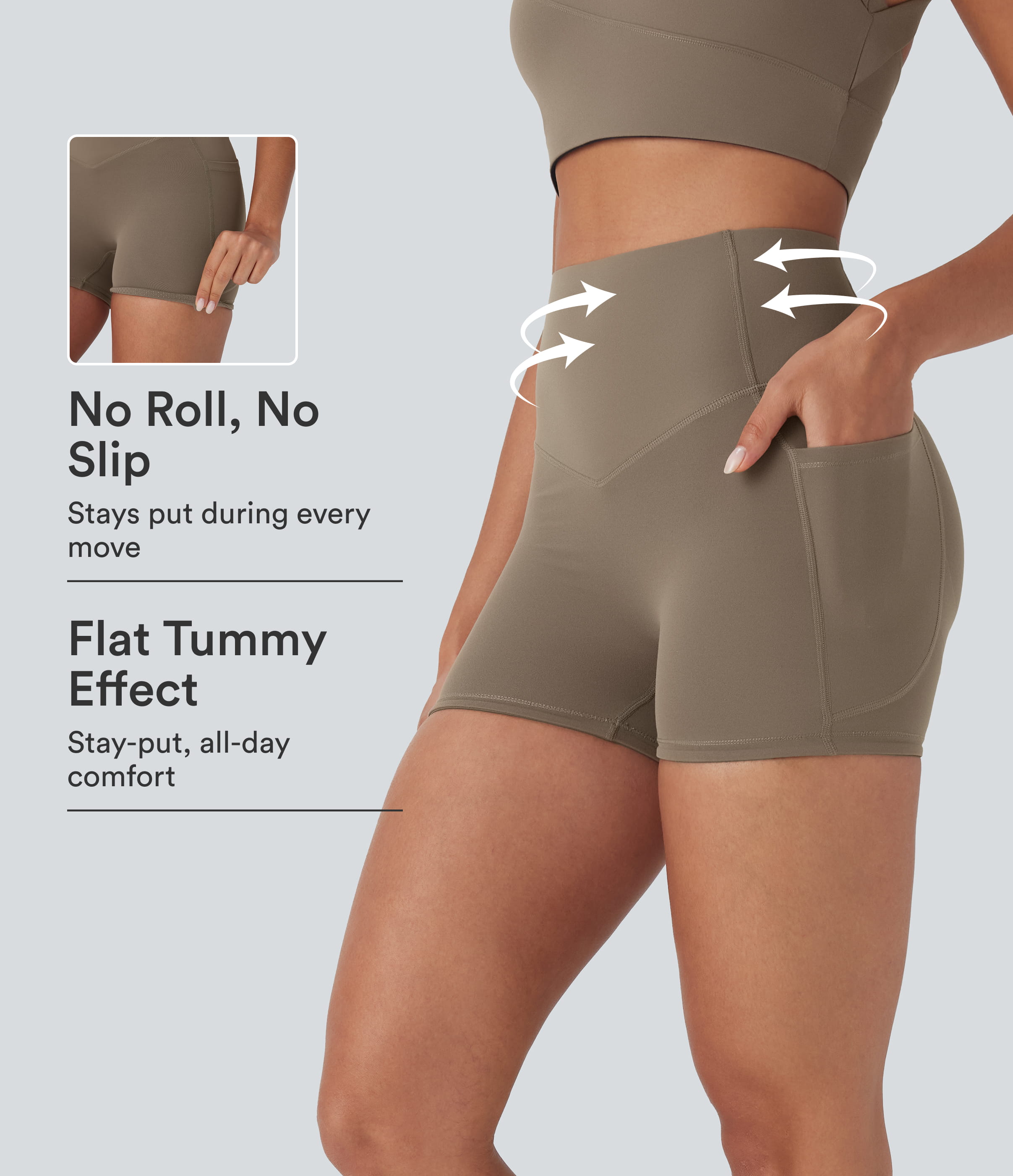 Halara UltraSculpt™ High Waisted Butt Lifting Tummy Control Pocket Shaping Training Biker Shorts 3''