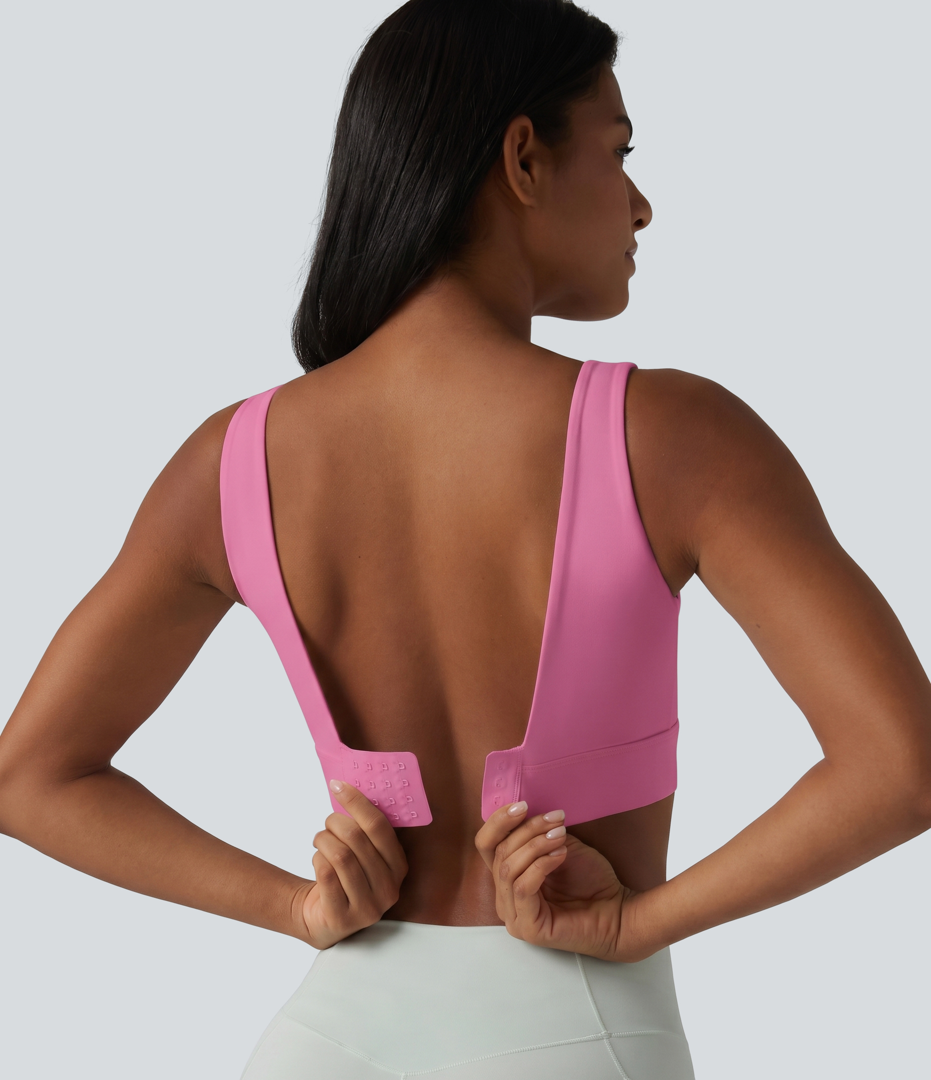 Halara Ultrasculpt™ Medium Support Backless Adjustable Buckle Built-in Bra Training Sports Bra